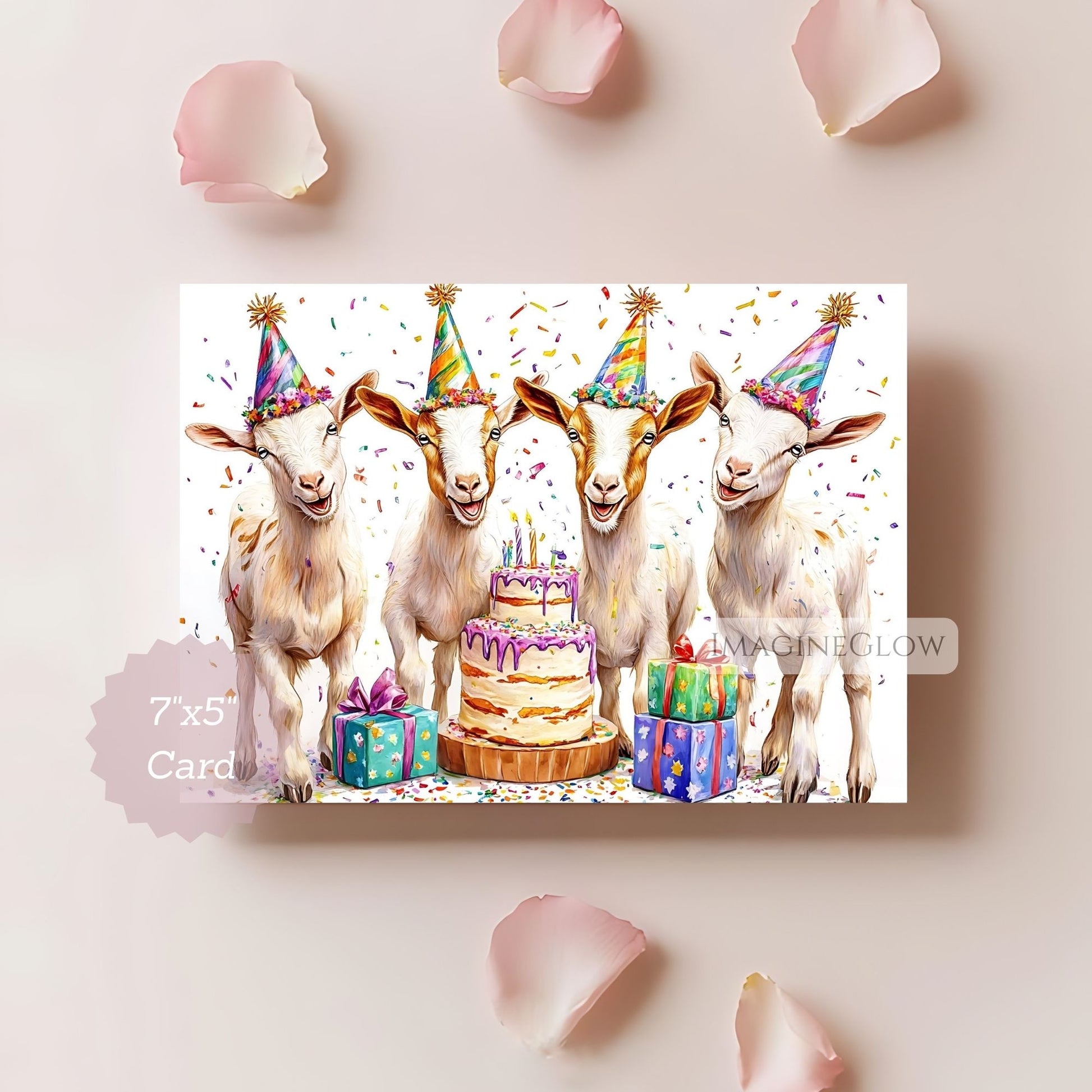 goat-themed digital card
farm animal card for kids
birthday card with goat illustration