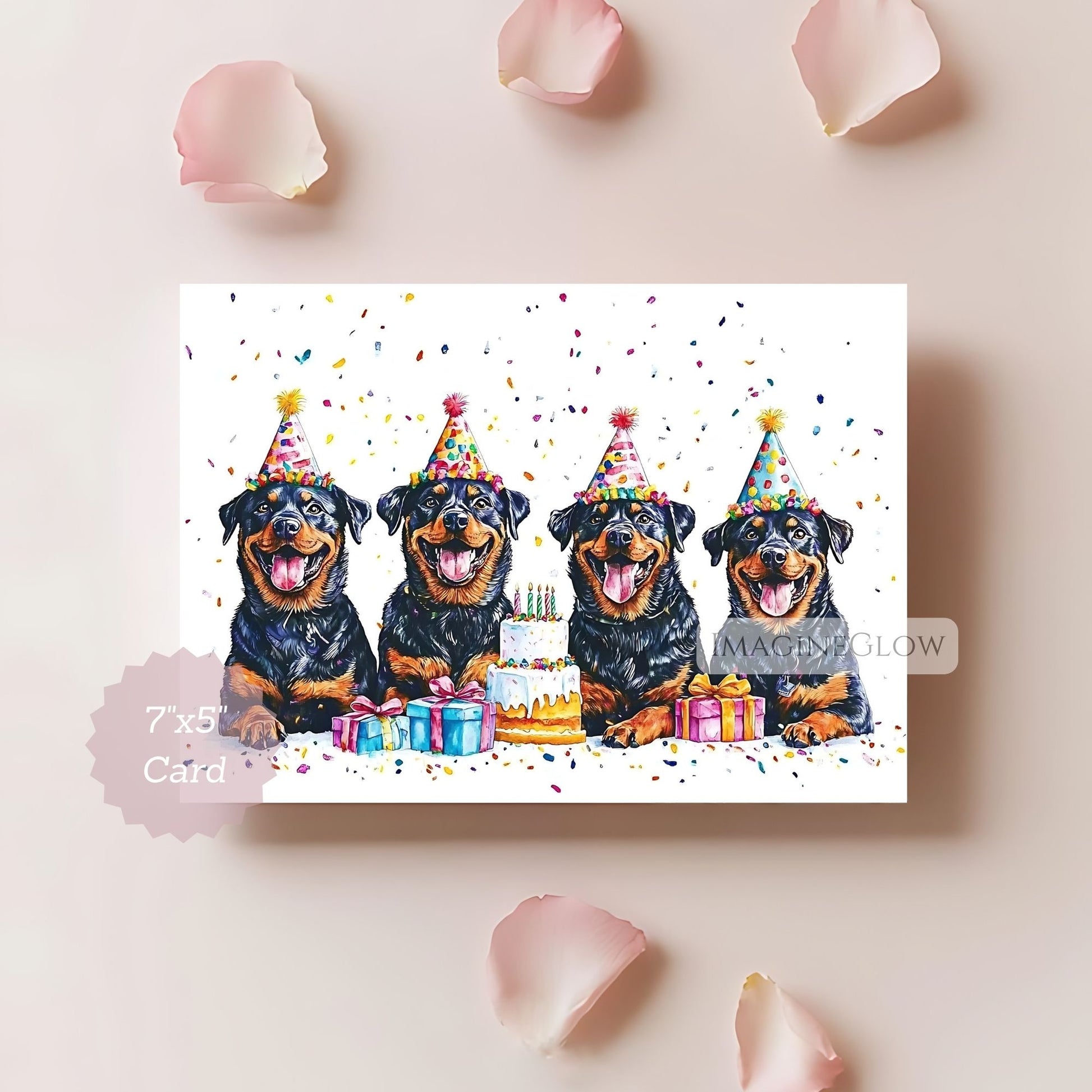 rottweiler birthday card