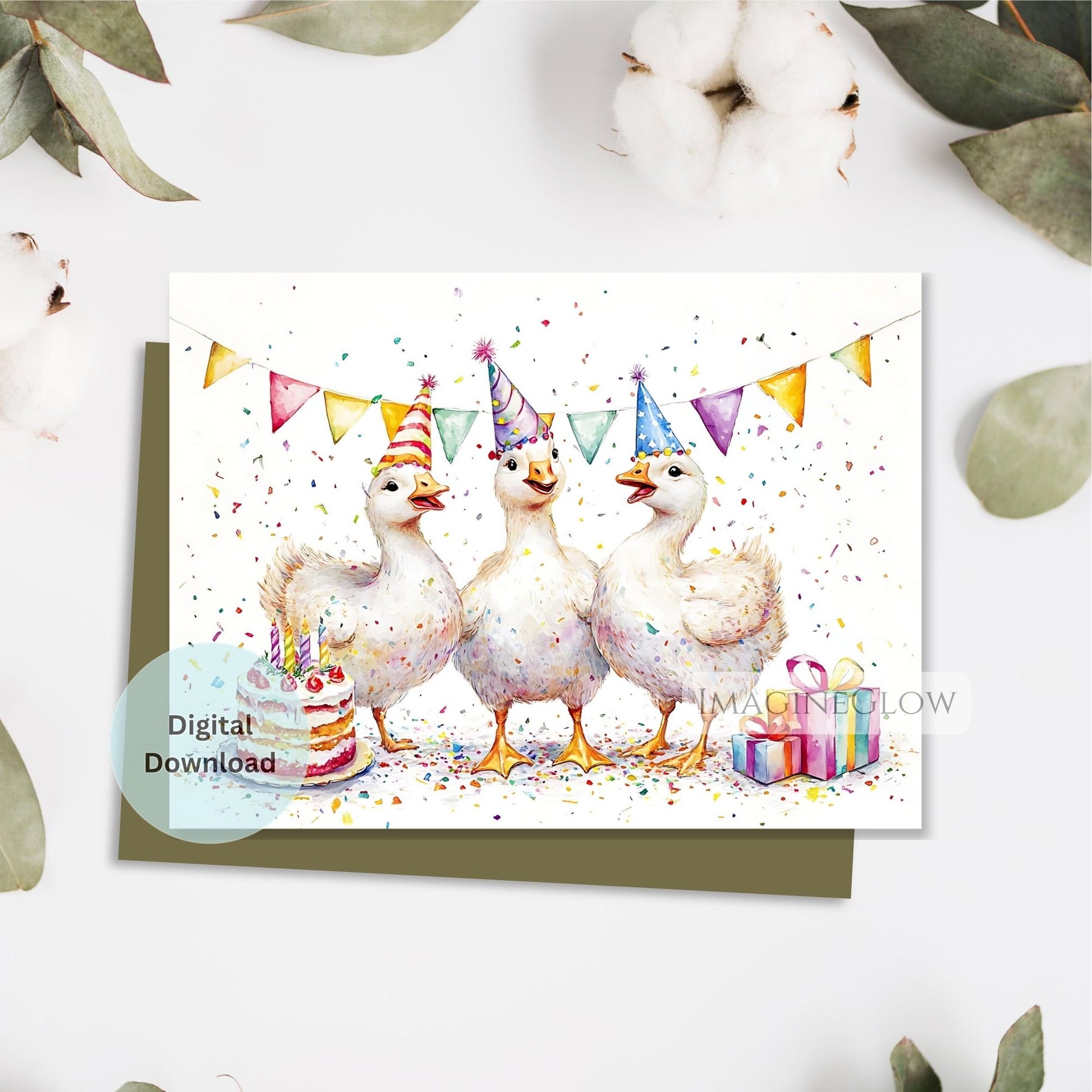 goose birthday card
cute goose greeting
printable birthday card
animal birthday card
kids birthday card