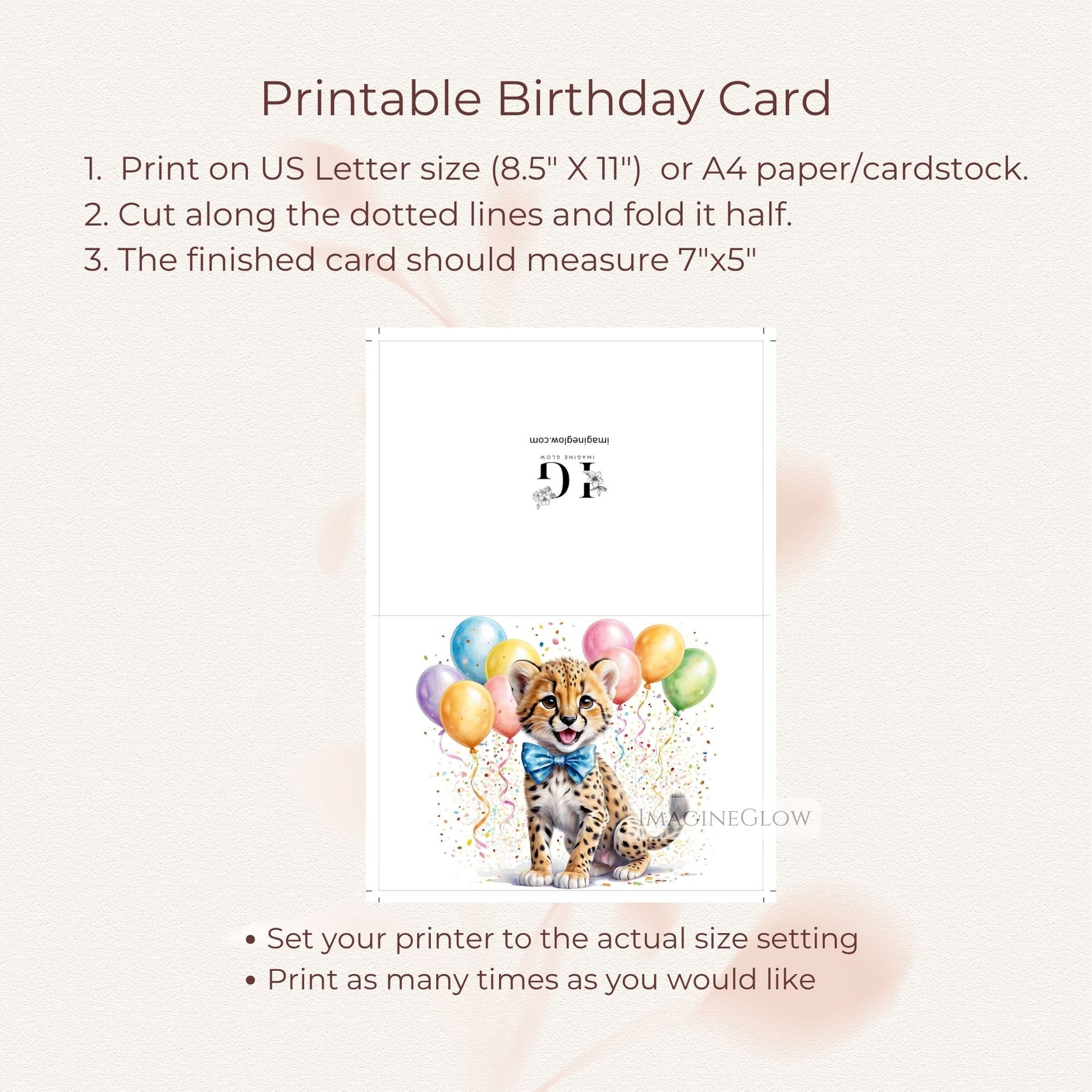 Cute wild cat card for birthday boy
Boy’s birthday card with leopard
Jungle safari animal card for kids
Leopard greeting card for boys party