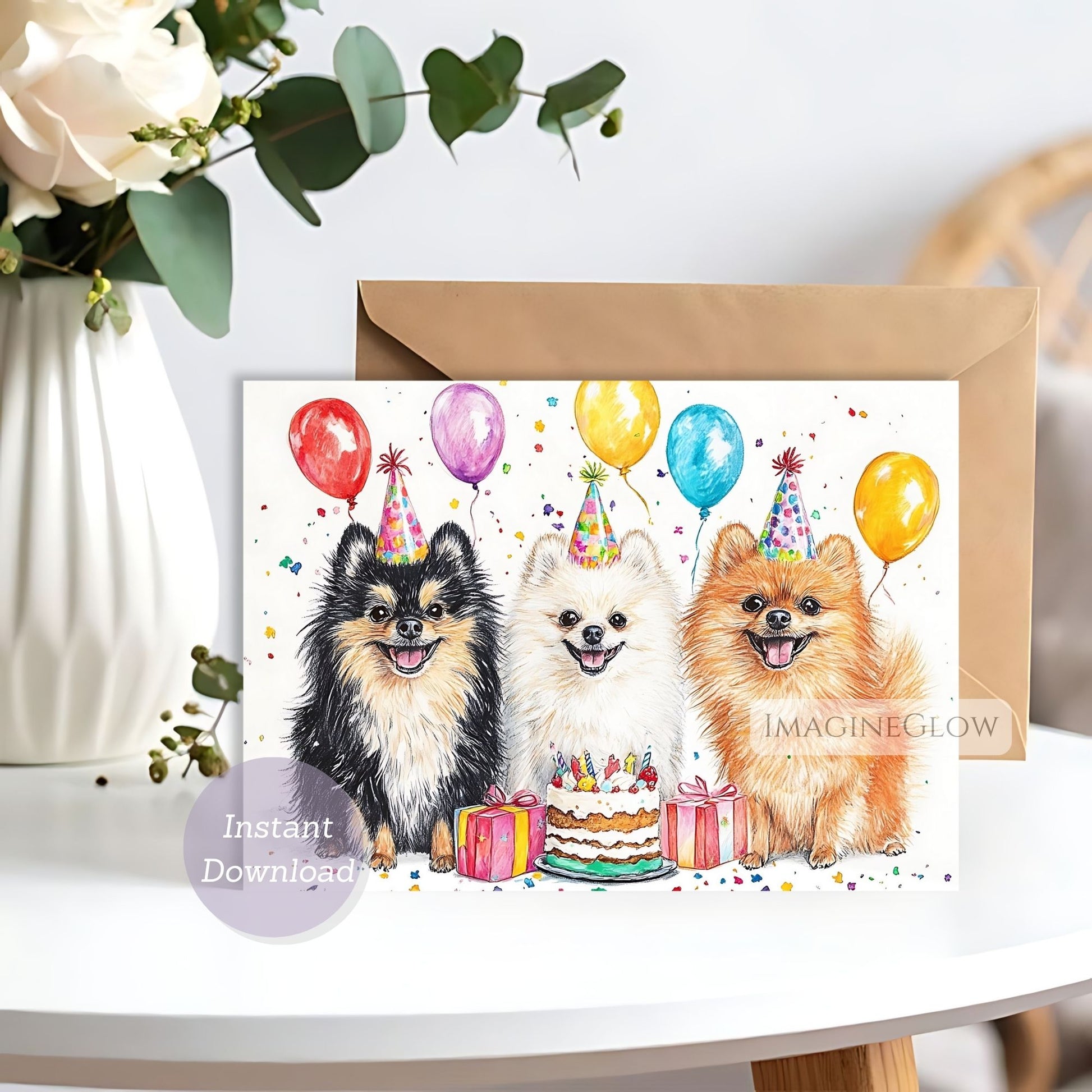 digital pomeranian birthday card
fluffy pom birthday card for dog lovers
happy birthday card pomeranian dog
printable dog greeting card pomeranian