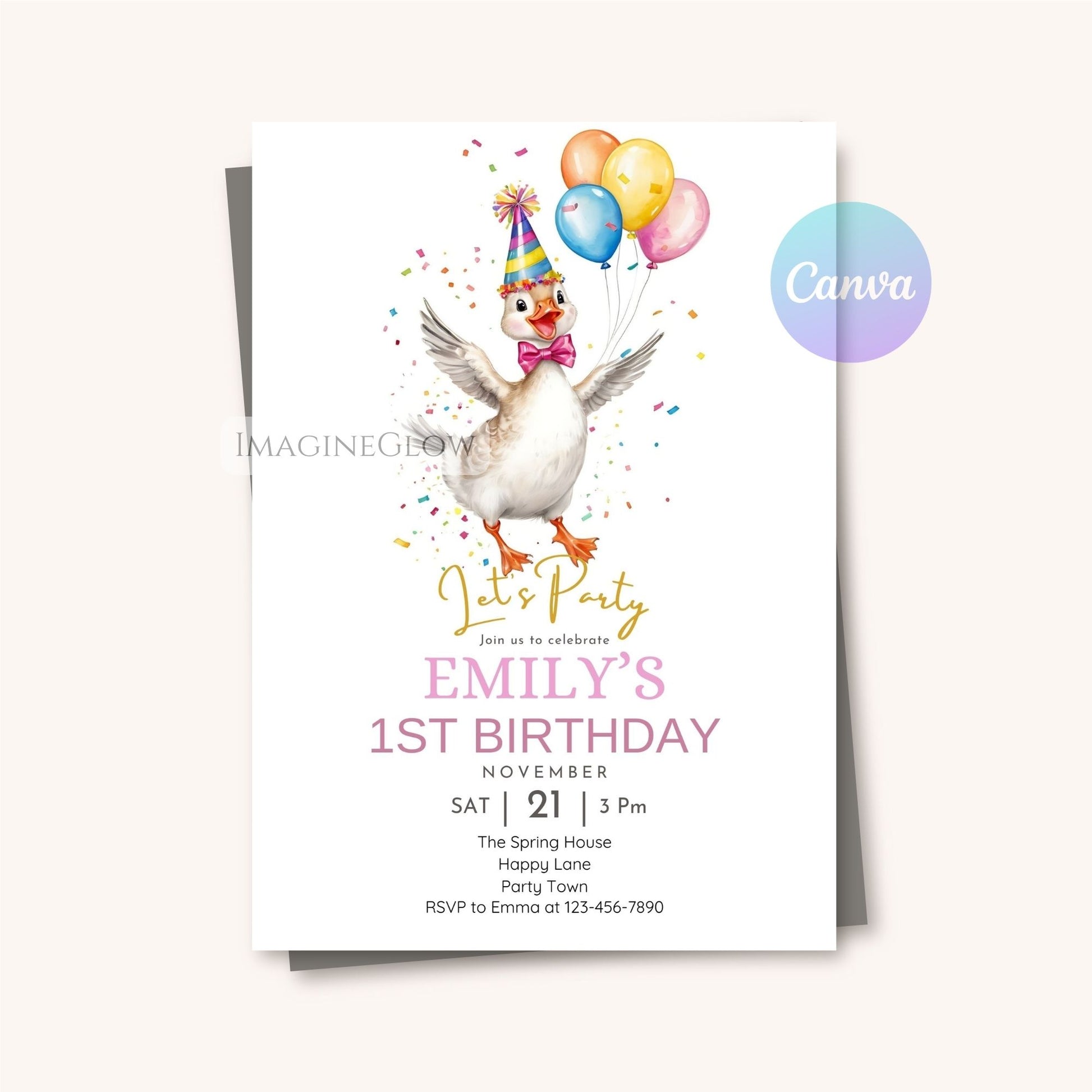 customizable farm animal birthday invitation