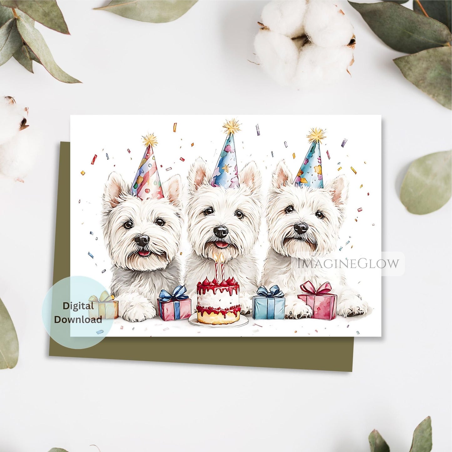 west highland white terrier birthday card printable
cute westie puppy birthday greeting card
