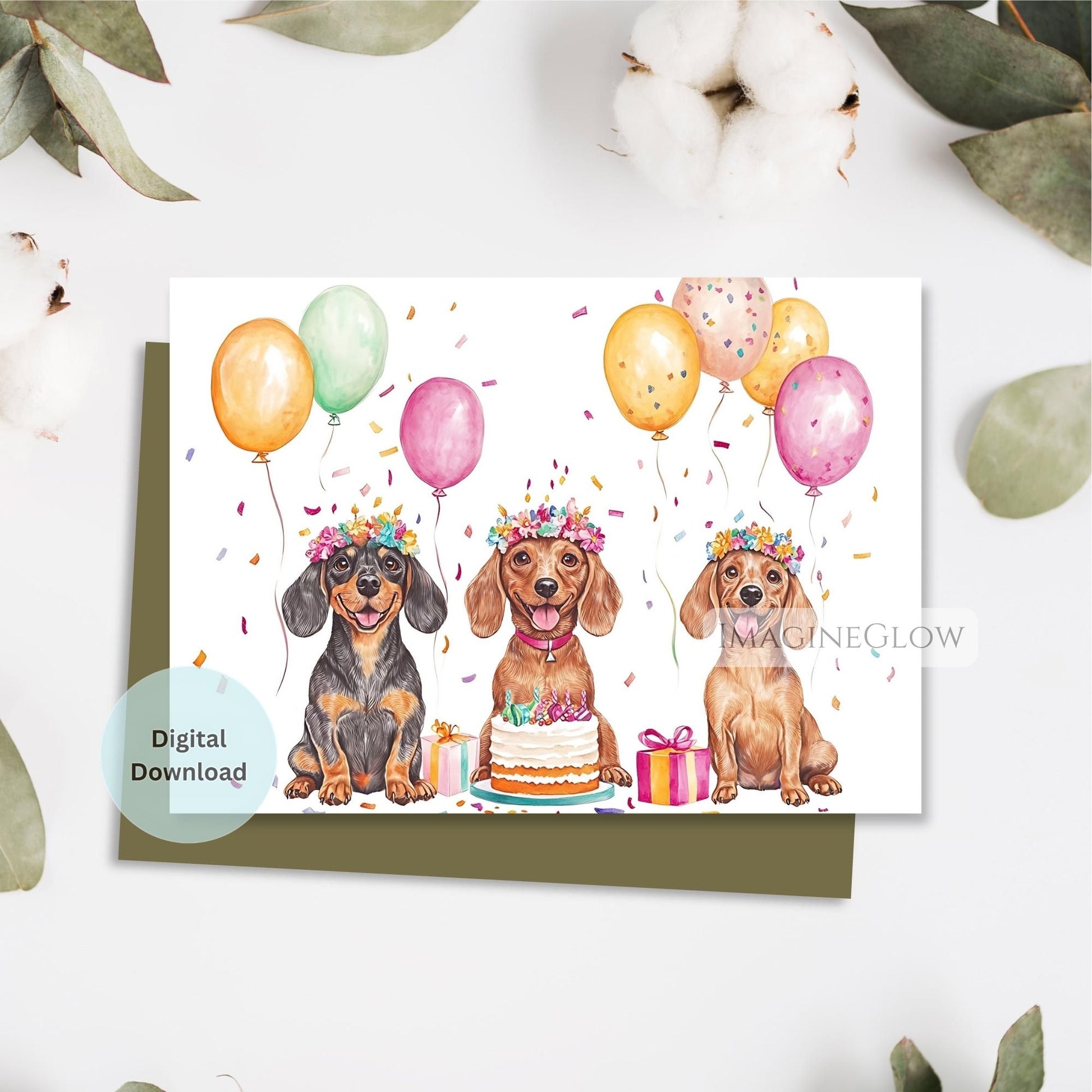 dog lover printable card
happy birthday dachshund card