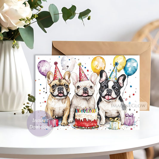funny dog lover birthday card
digital bulldog greeting card