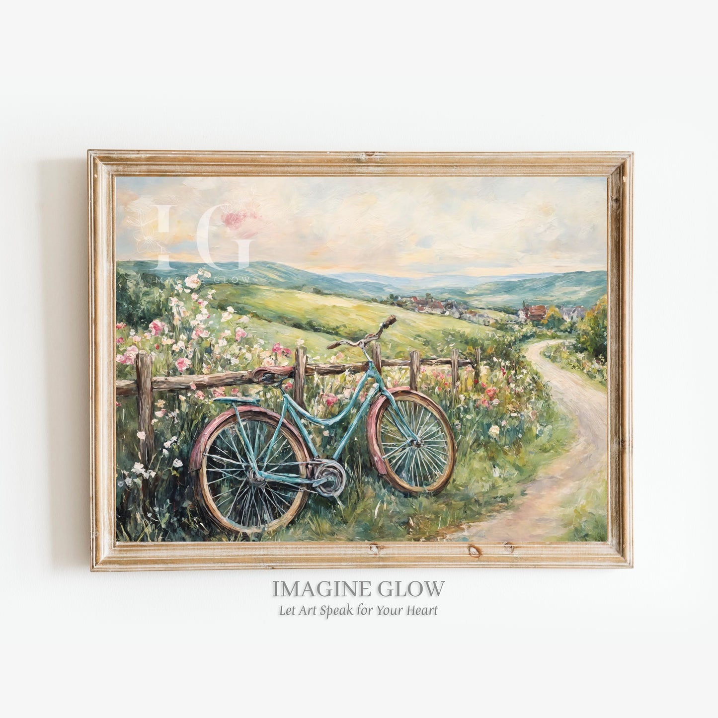 Cycling Countryside Wildflower Print Vintage Bike Ride Nature Scene Wall Art
Vintage Cycling Art Scenic Countryside Wildflower Landscape Outdoor Adventure