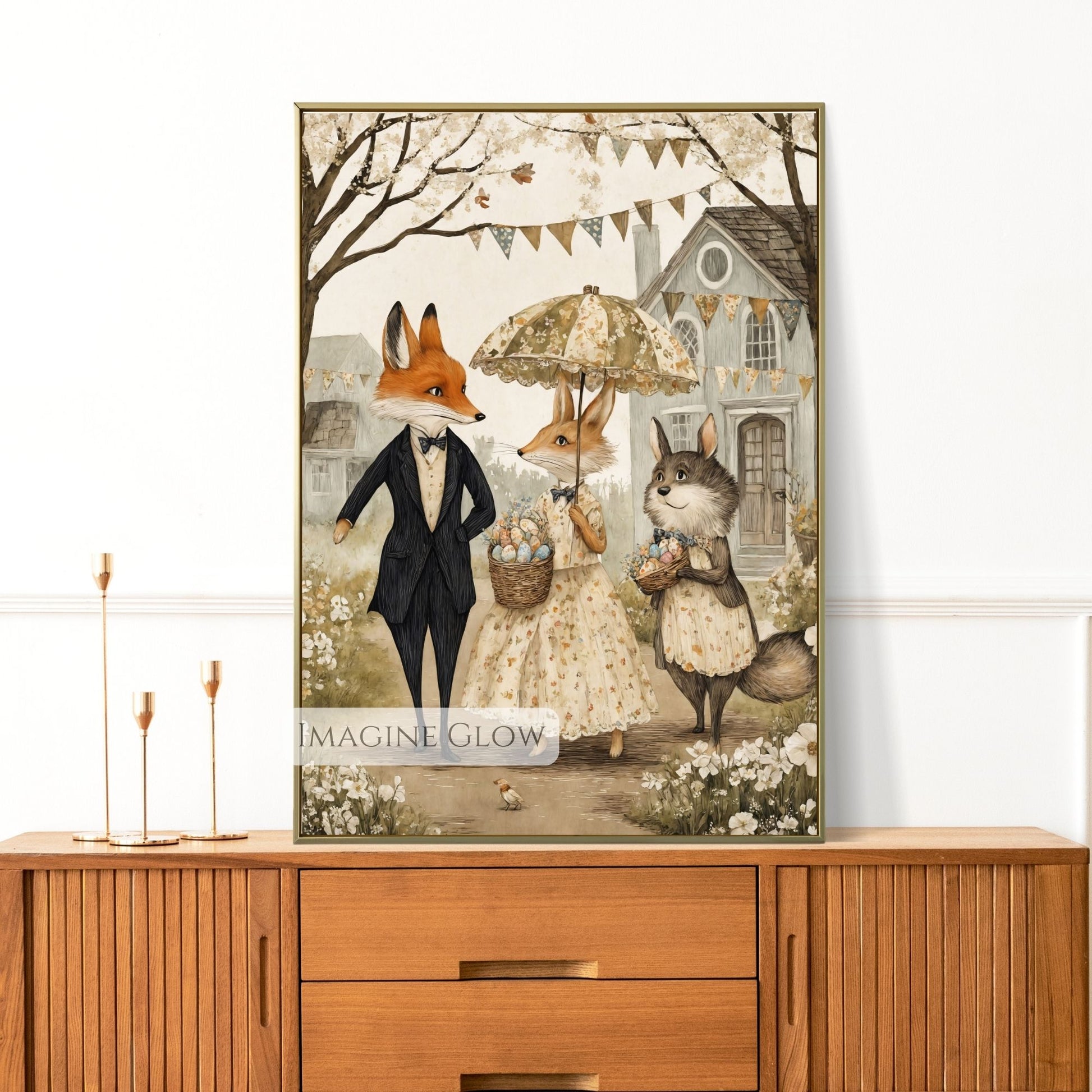 Victorian Storybook Animal Print - Easter Decor