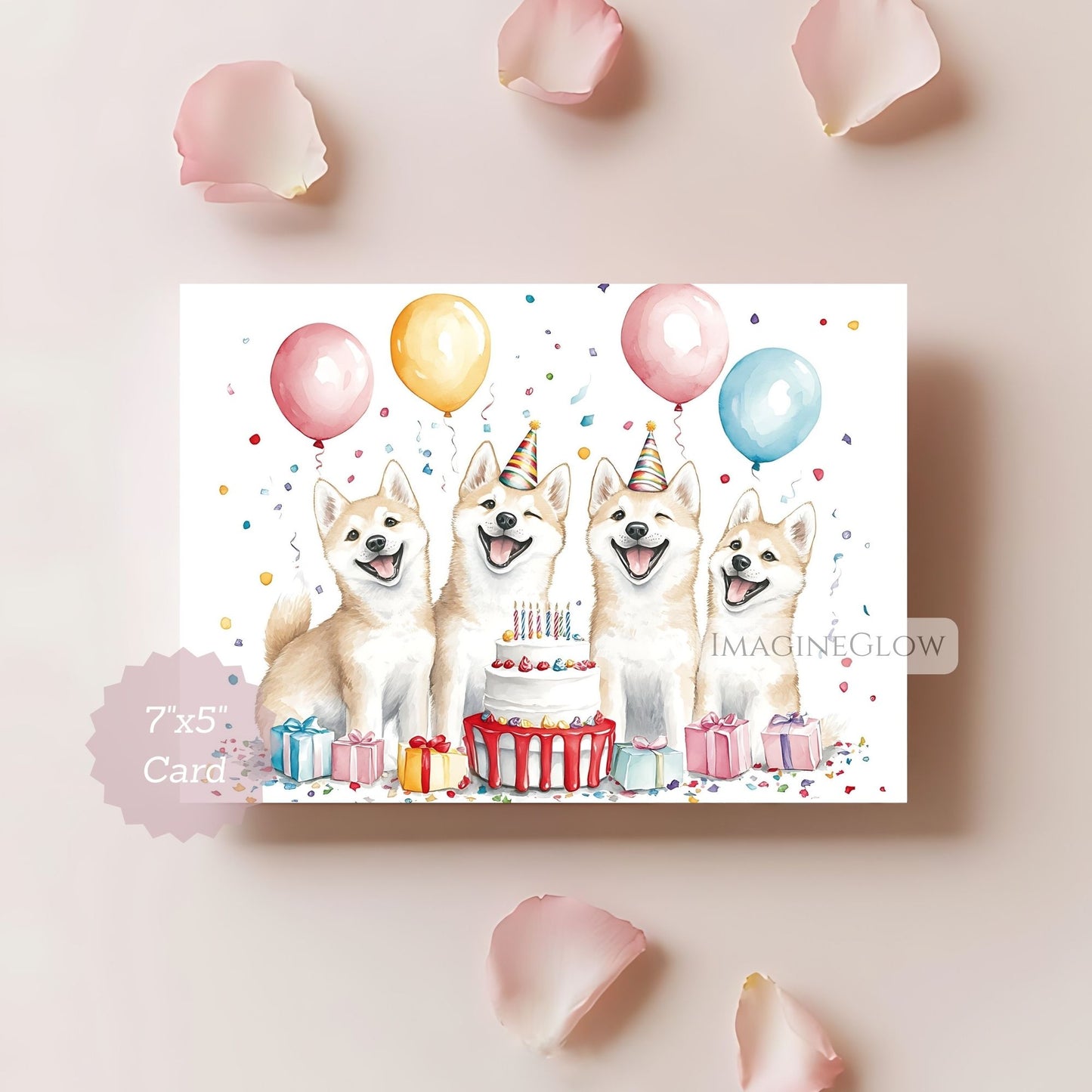 loyal dog birthday card
cute akita dog printable card
