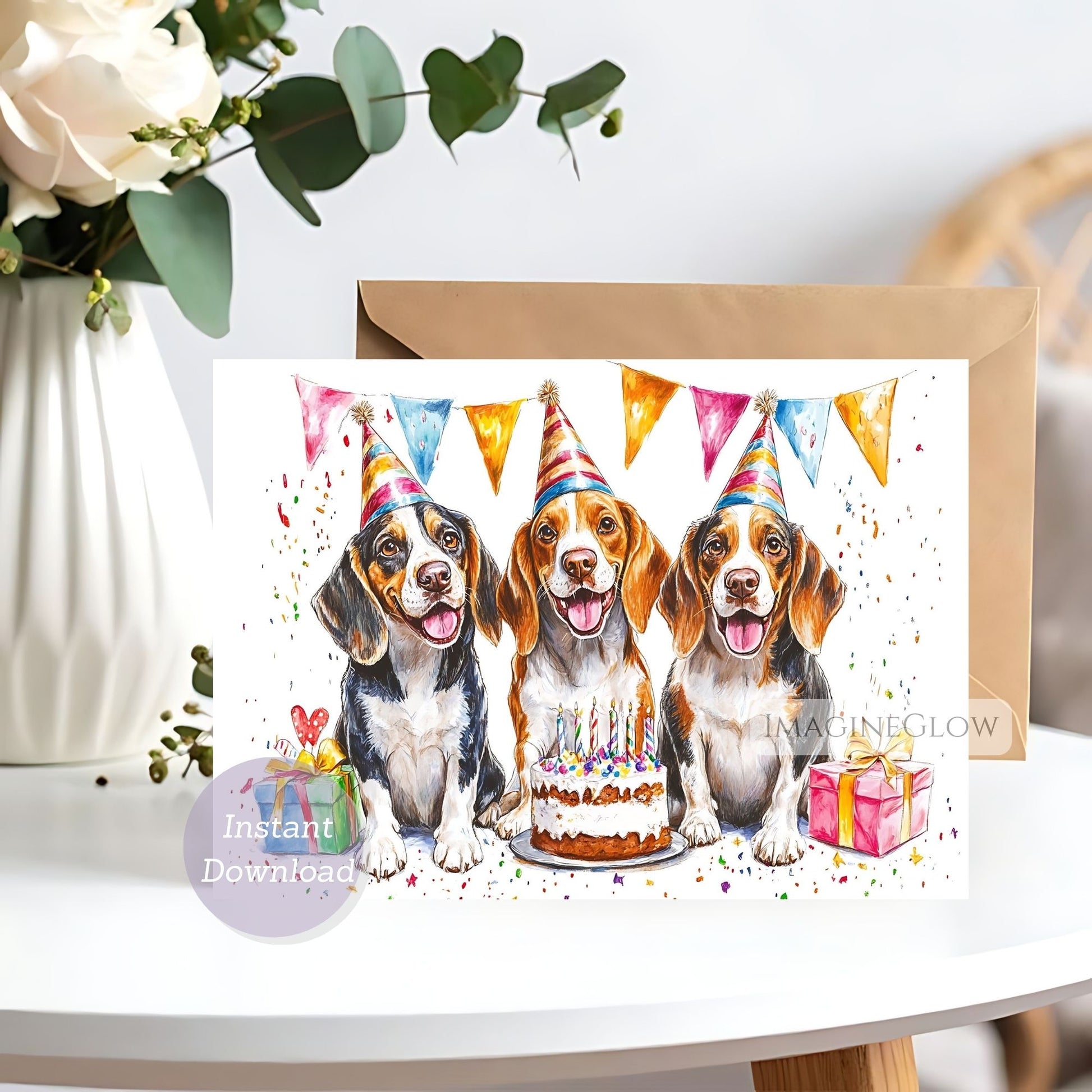 folded Beagle birthday card
Beagle card for dog lovers
funny Beagle birthday card