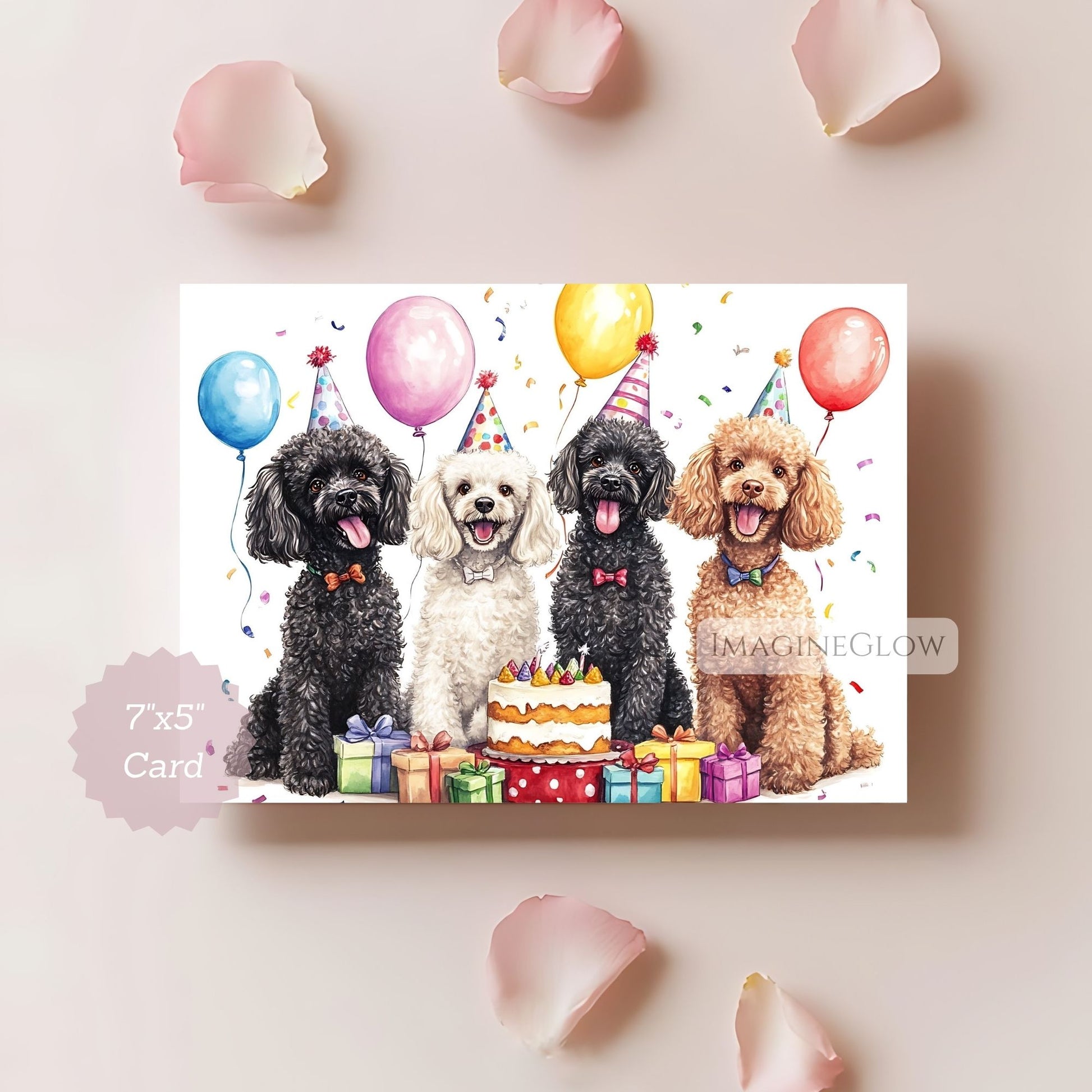 poodle birthday card printable
cute poodle dog greeting card