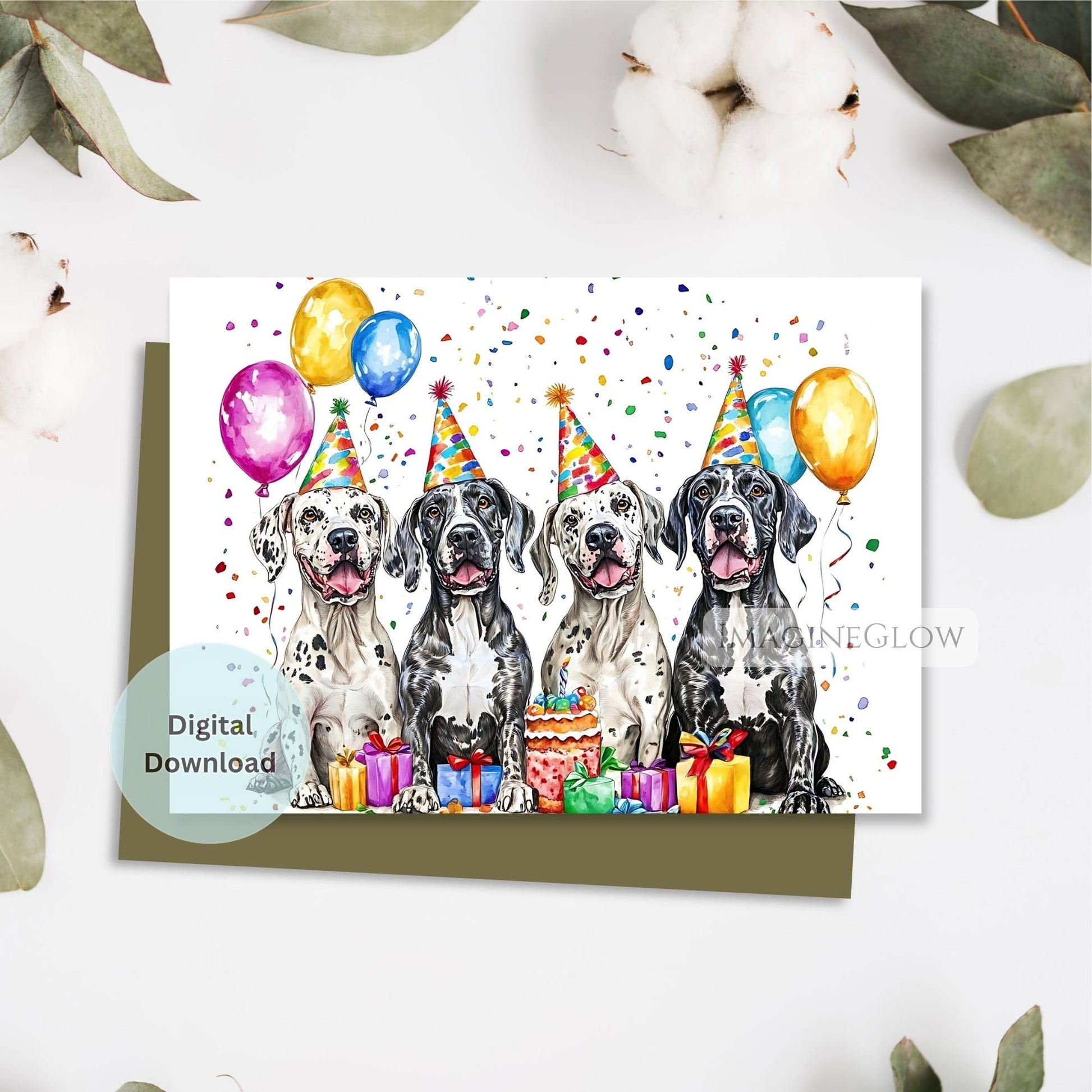 big dog birthday greeting