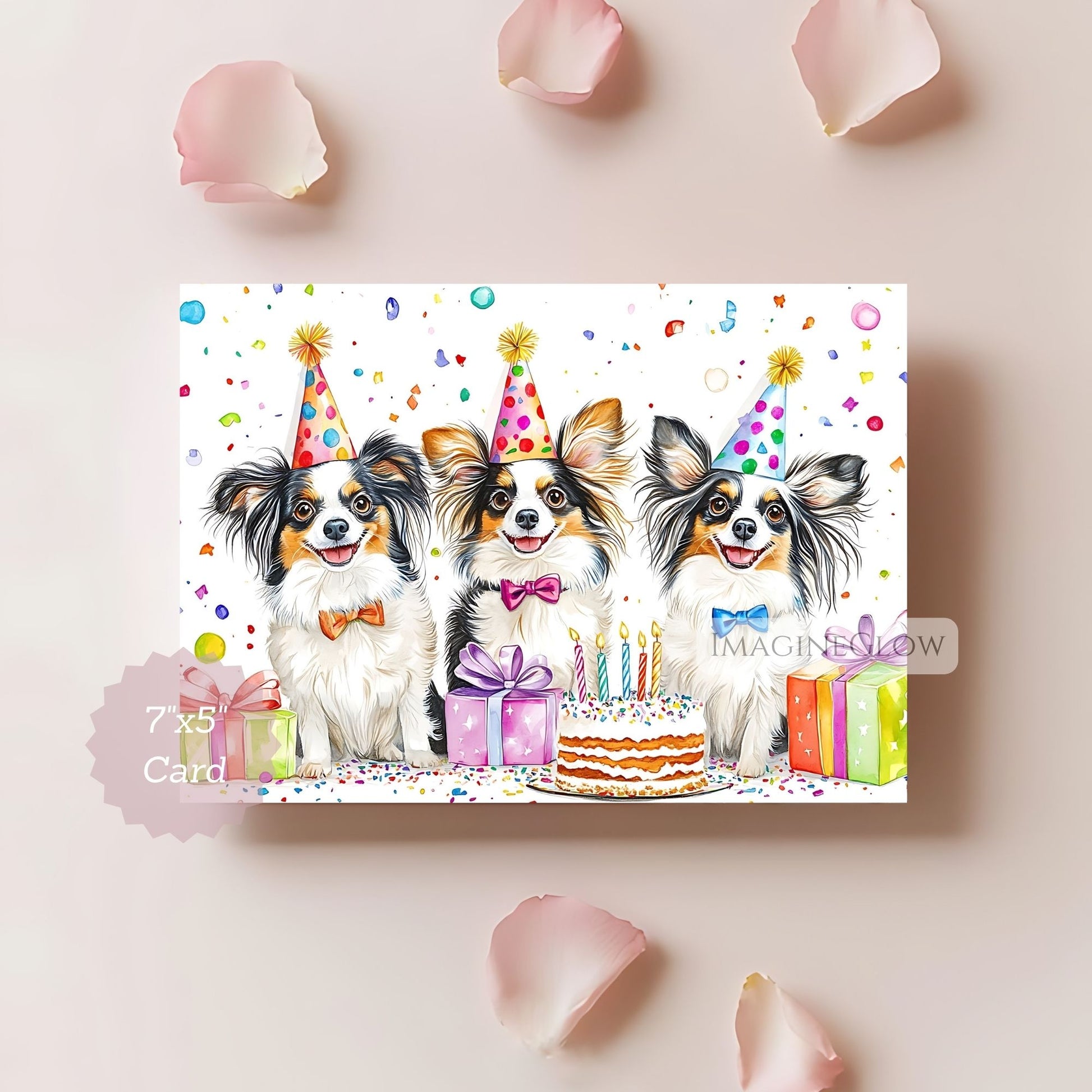 papillon birthday card 5x7
papillon breed birthday greeting
dog lover birthday card papillon