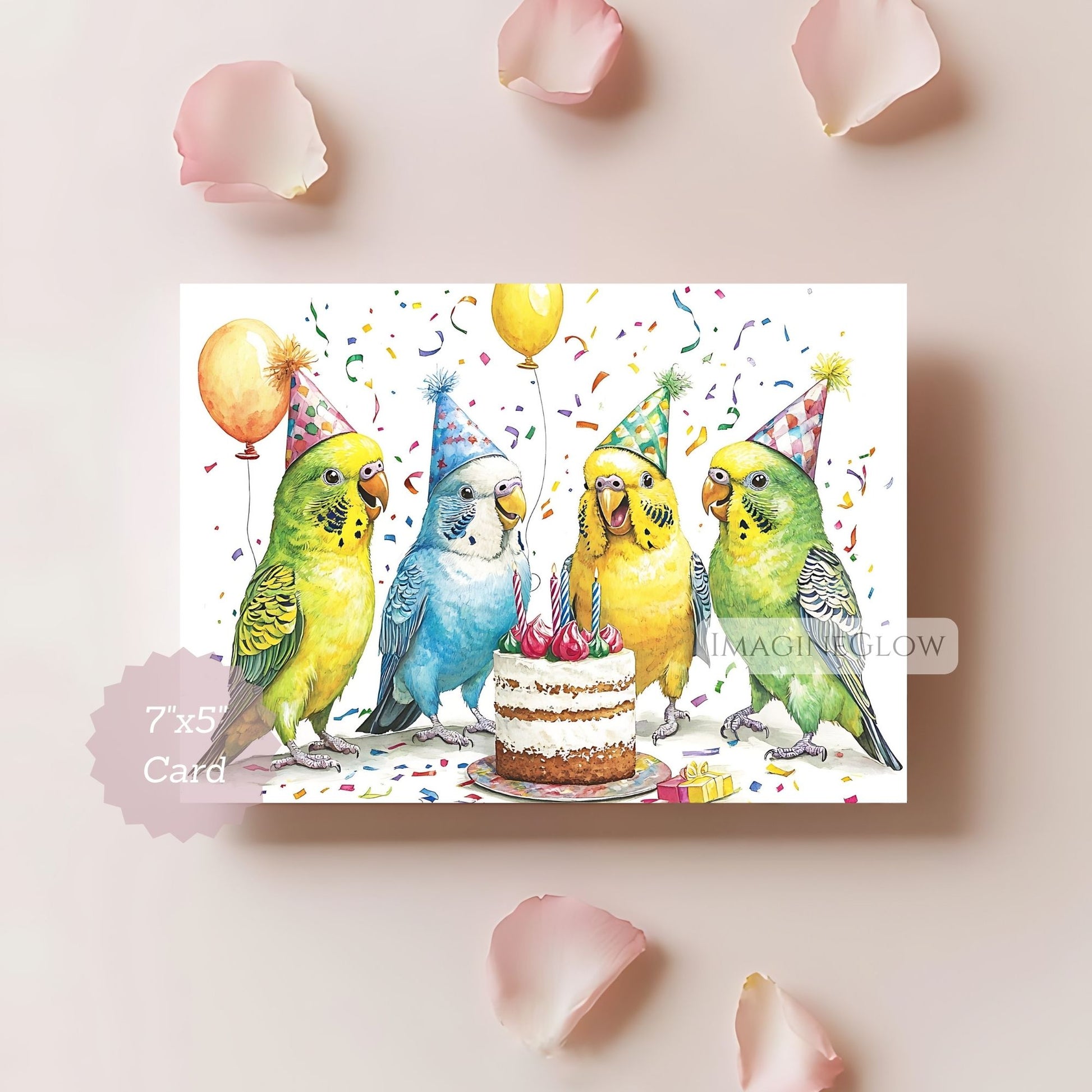 parakeet birthday card printable
cute bird birthday greeting card
