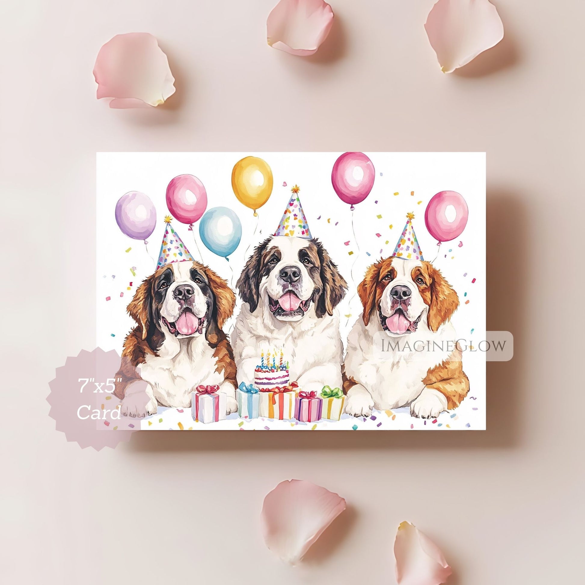 saint bernard birthday card