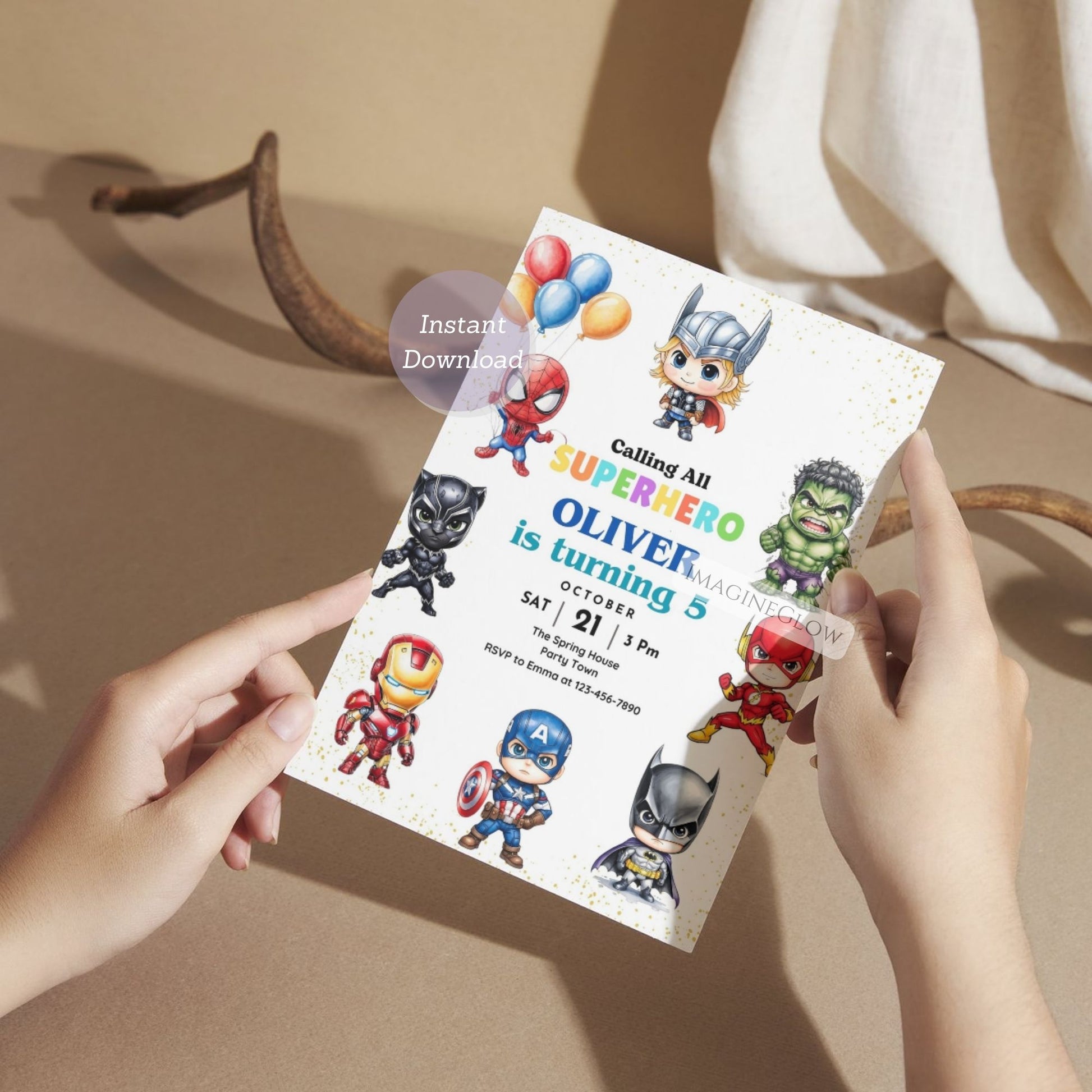 digital superhero birthday invite printable
comic style superhero birthday invitation
editable kids superhero party card