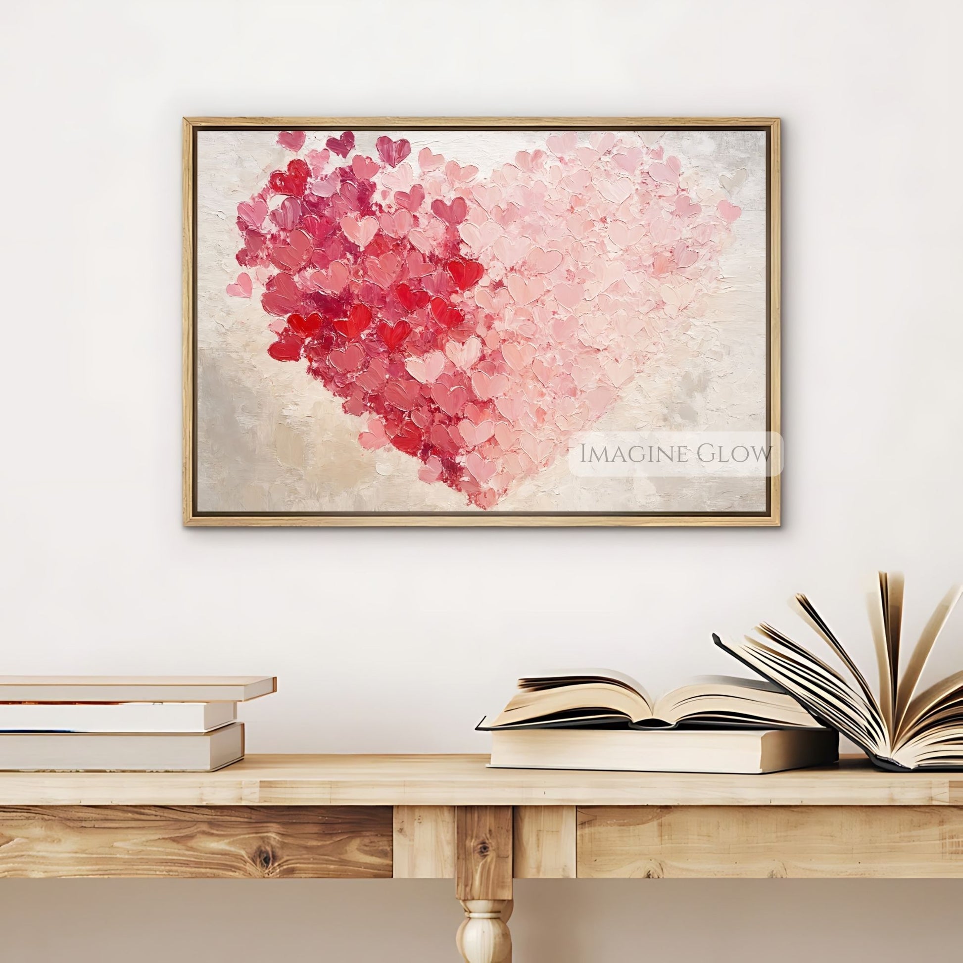 Printable vintage Valentine’s heart wall art