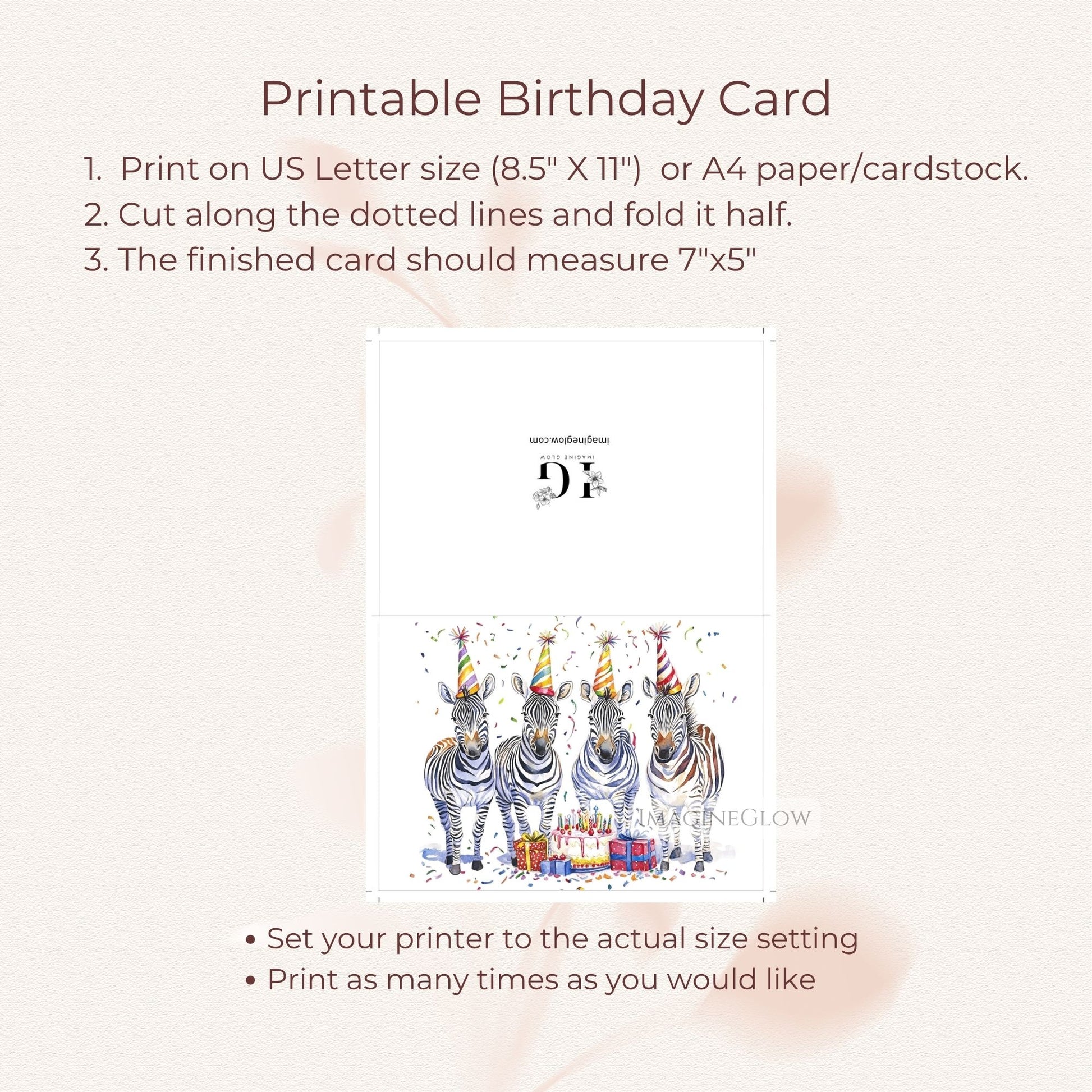 zebra illustration birthday card
jungle animal birthday card
zebra stripes birthday card