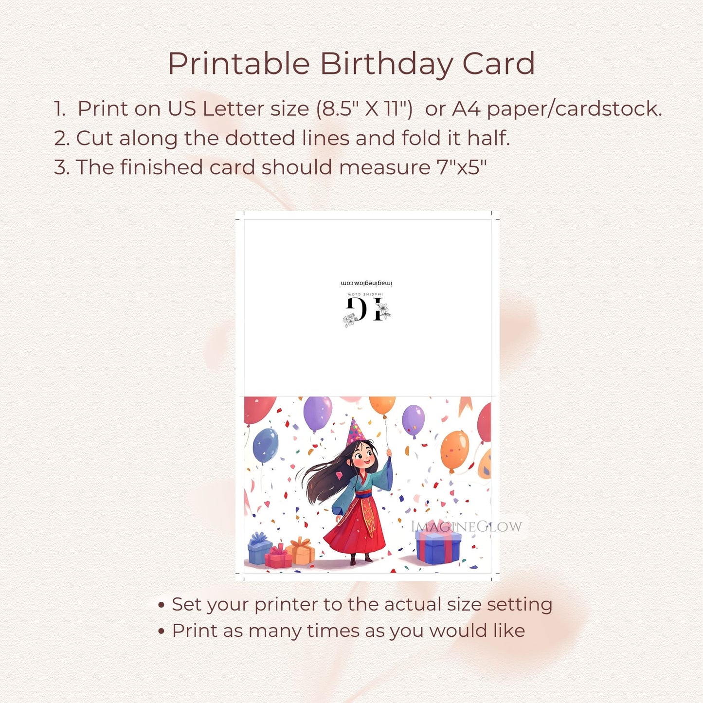 Mulan birthday greeting card
Disney warrior birthday card