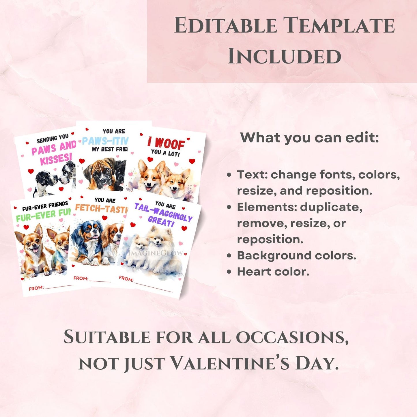 Puppy-themed Valentine gift tags for kids and friends
