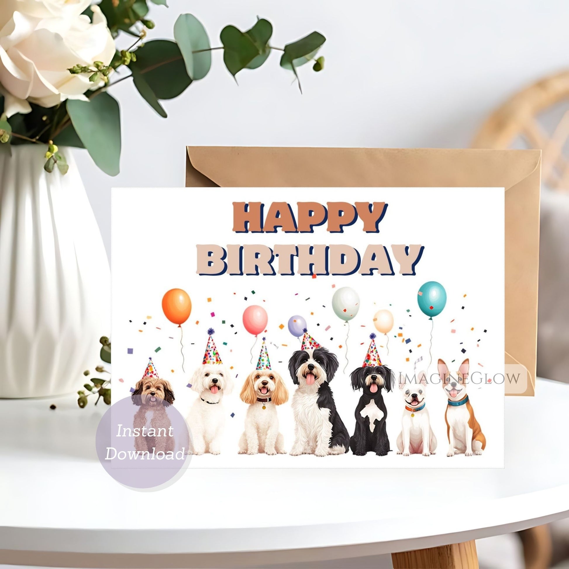 dogs happy birthday card
printable dog birthday card
cute puppy birthday greeting