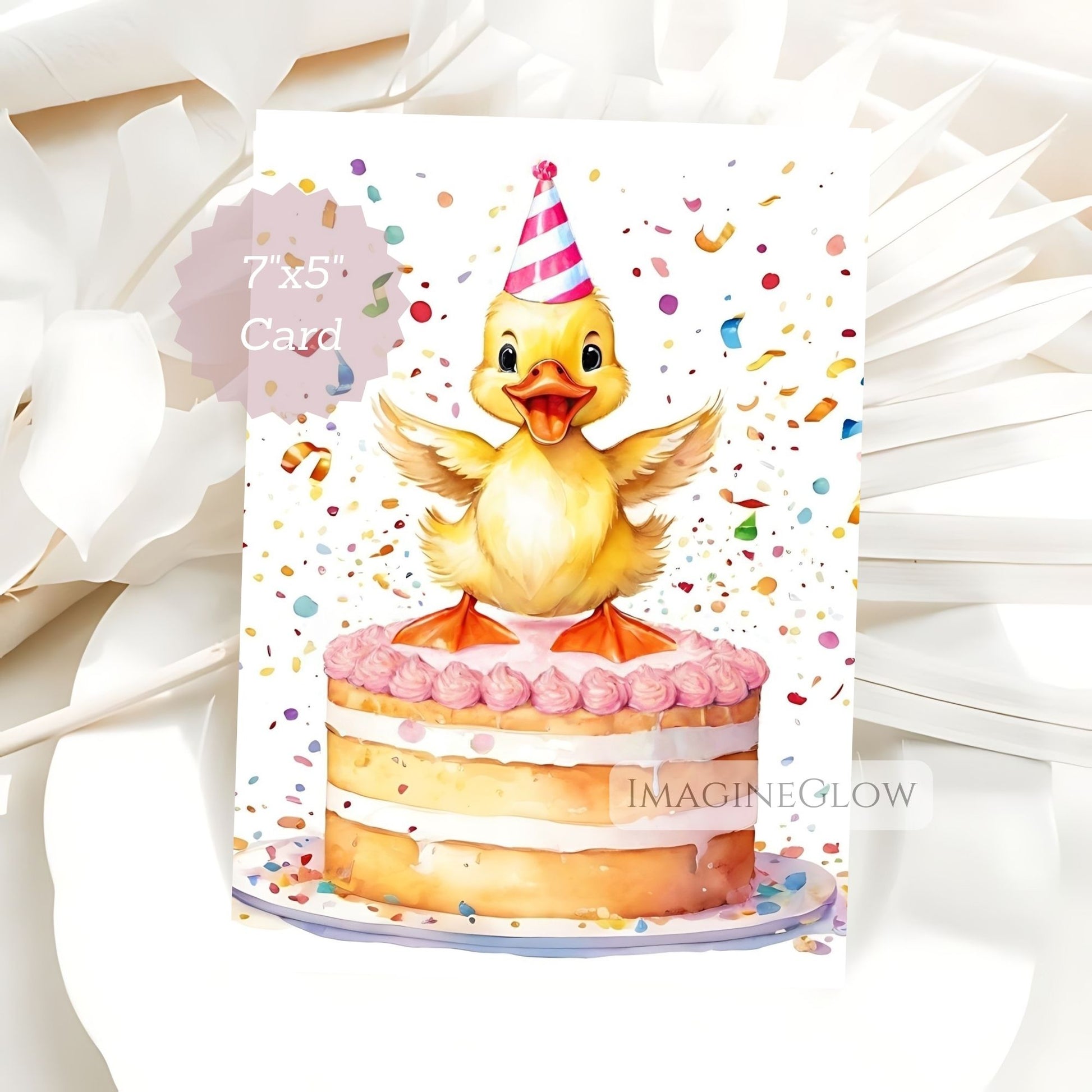 Cute animal card for girl