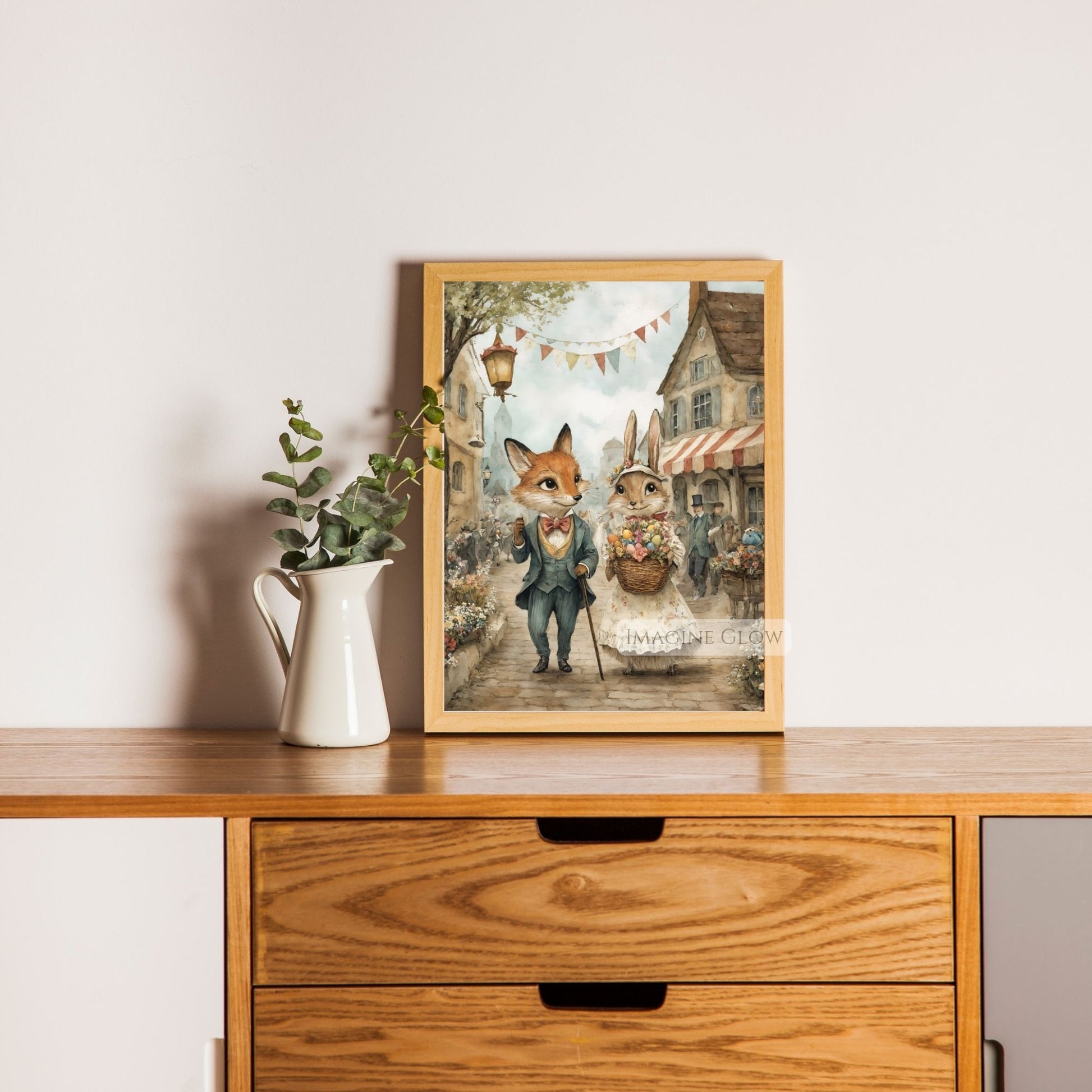 Storybook Animal Illustration - Vintage Spring Print