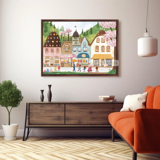 Spring Cherry Blossom Easter Street Art Print