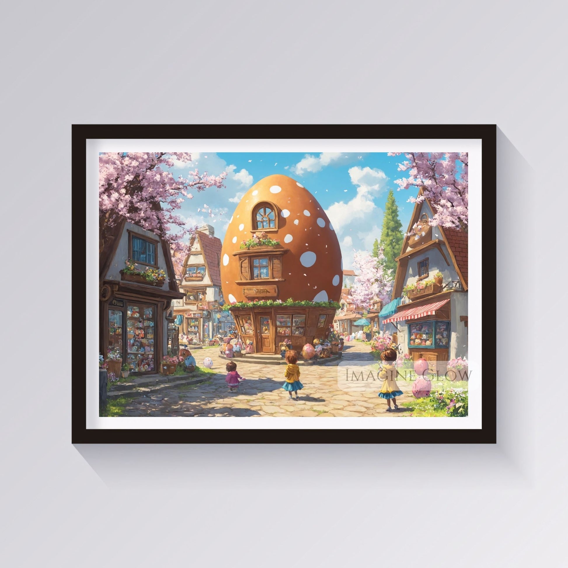 Colorful Springtime Easter Street Art Print