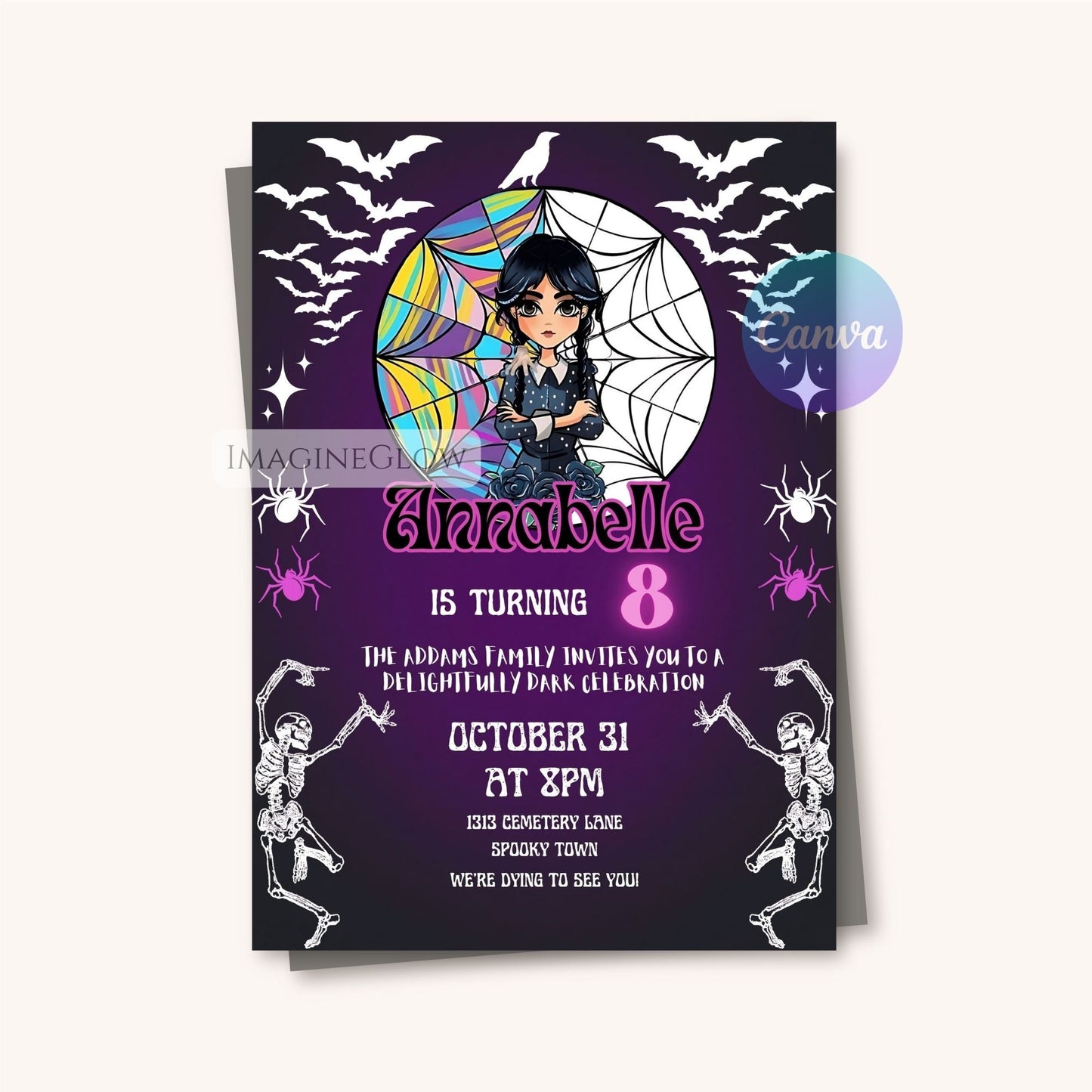 Halloween birthday evite for kids