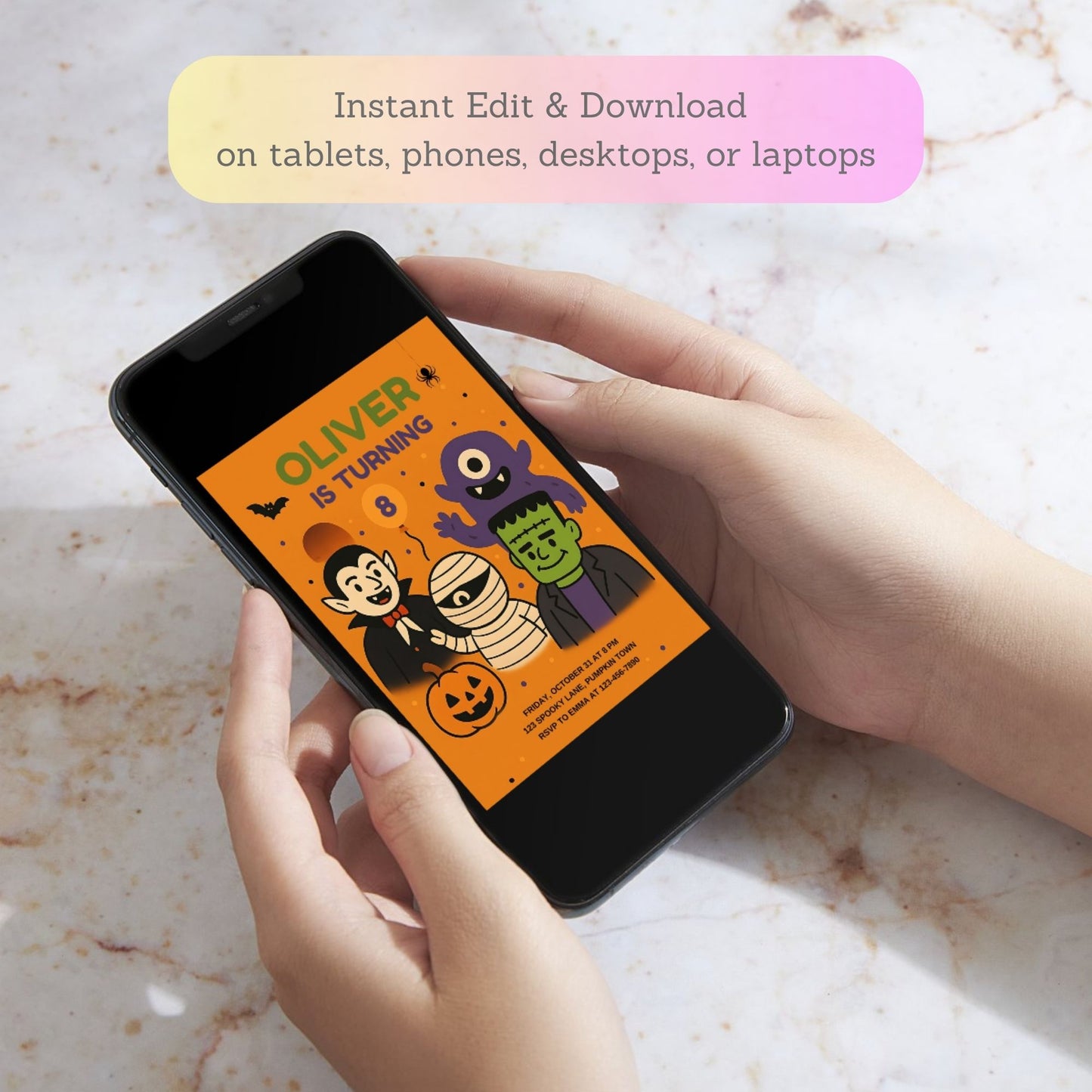 halloween birthday party invite