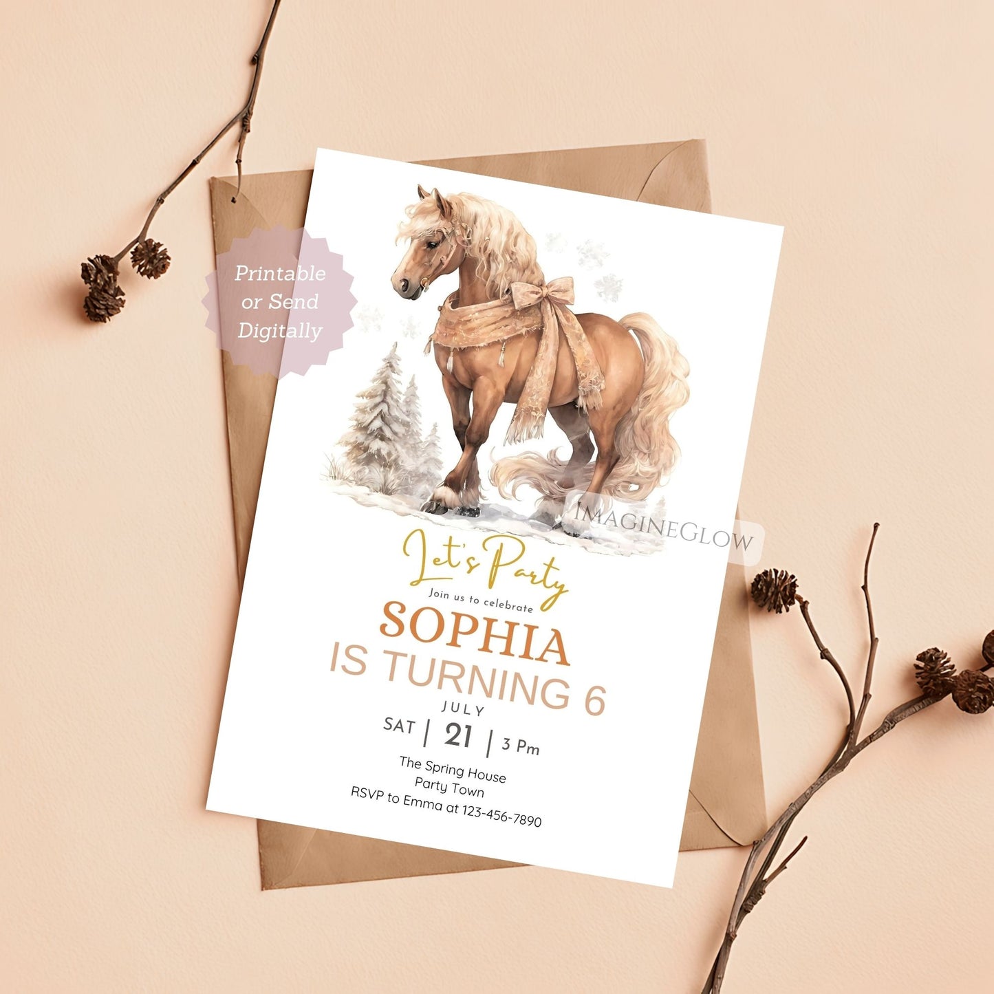 editable equestrian birthday invite digital download
printable horse riding party invitation template
pony birthday party invitation for kids
customizable winter horse birthday party card
digital horse lovers birthday party invitation
cute pony birthday invitation editable template
winter equestrian kids birthday party invite