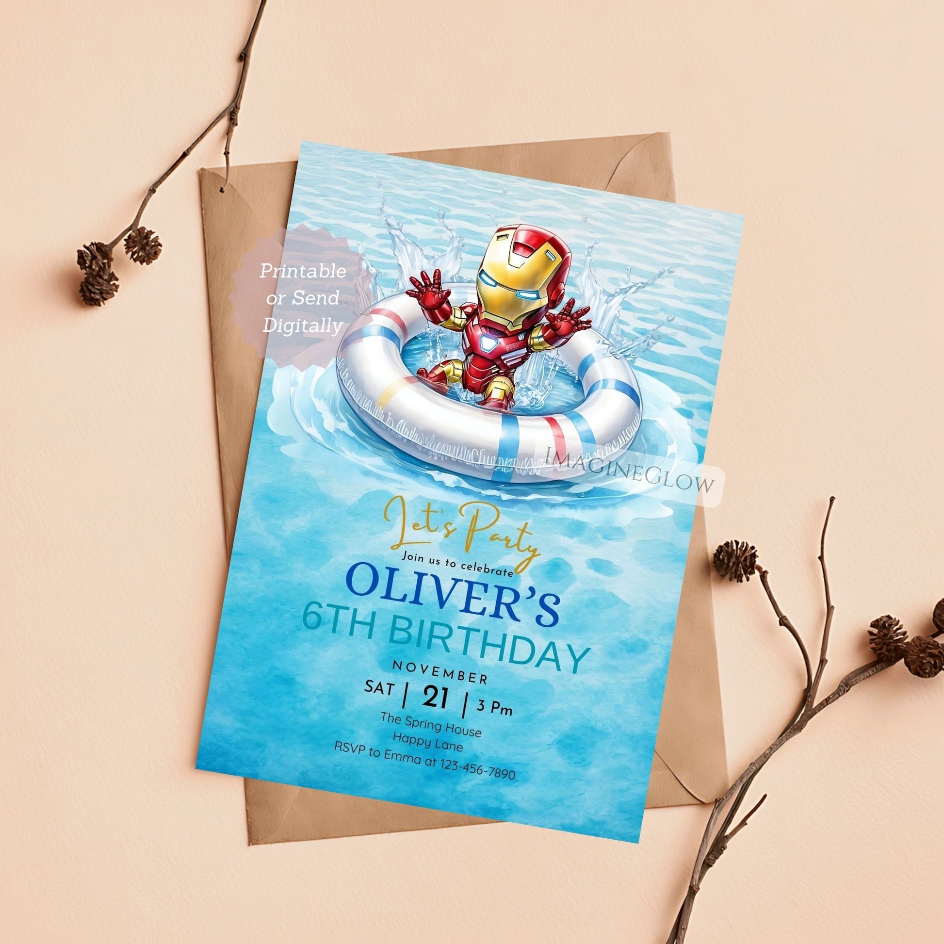 iron man birthday card digital download
marvel hero pool party printable invite