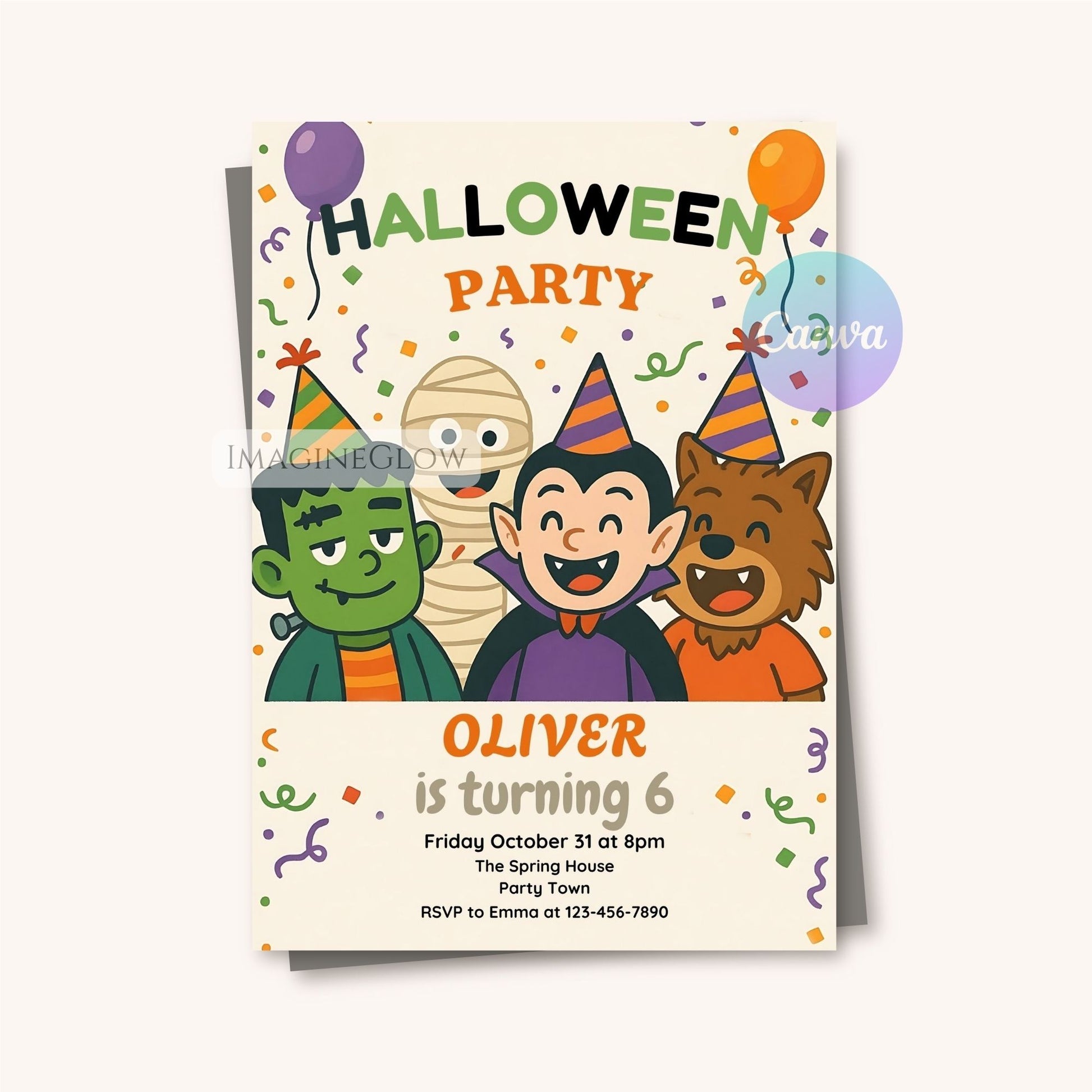 kids halloween party printable
editable monster mash invite
spooky monster birthday card
cute halloween monsters evite