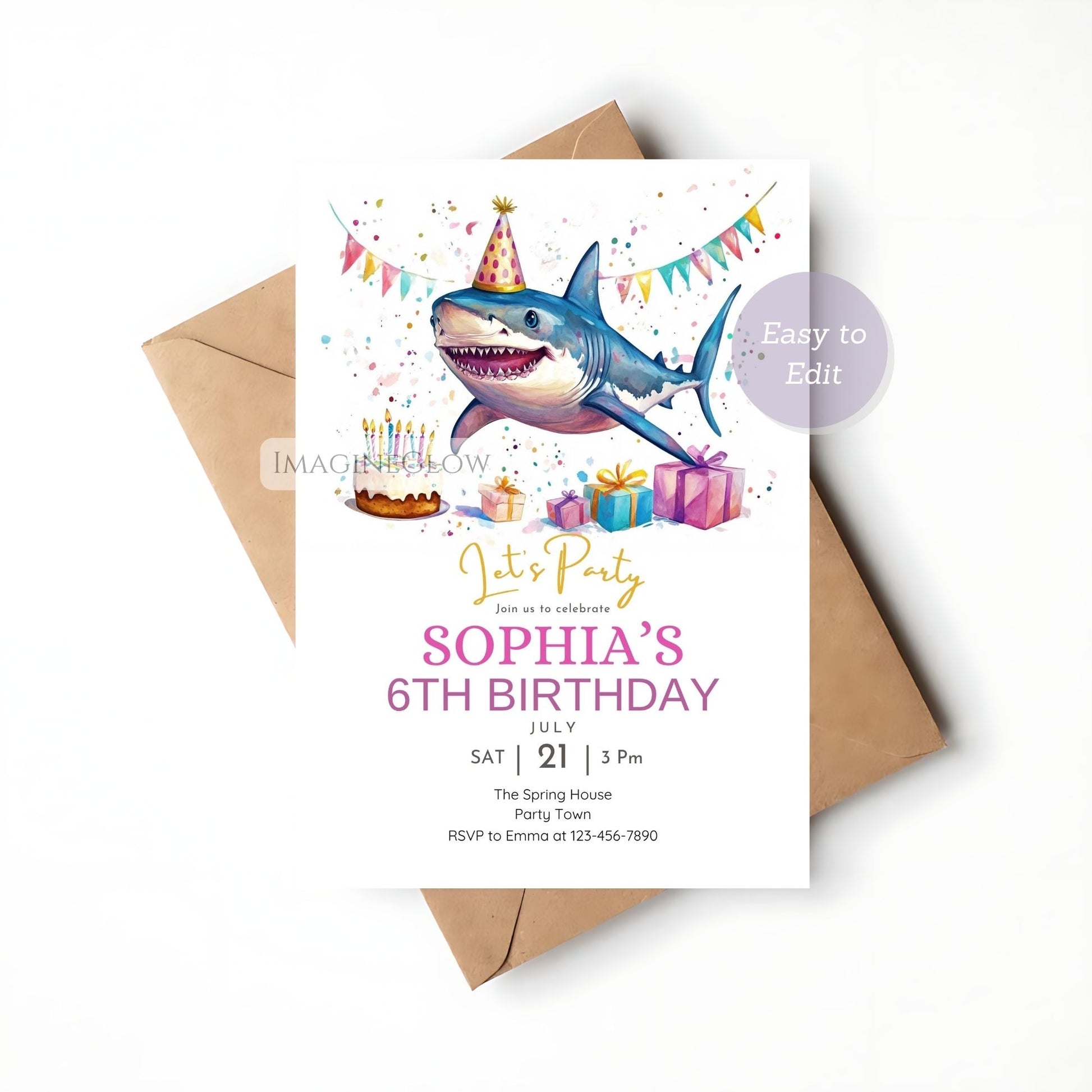 ocean theme birthday invitation
printable shark birthday evite