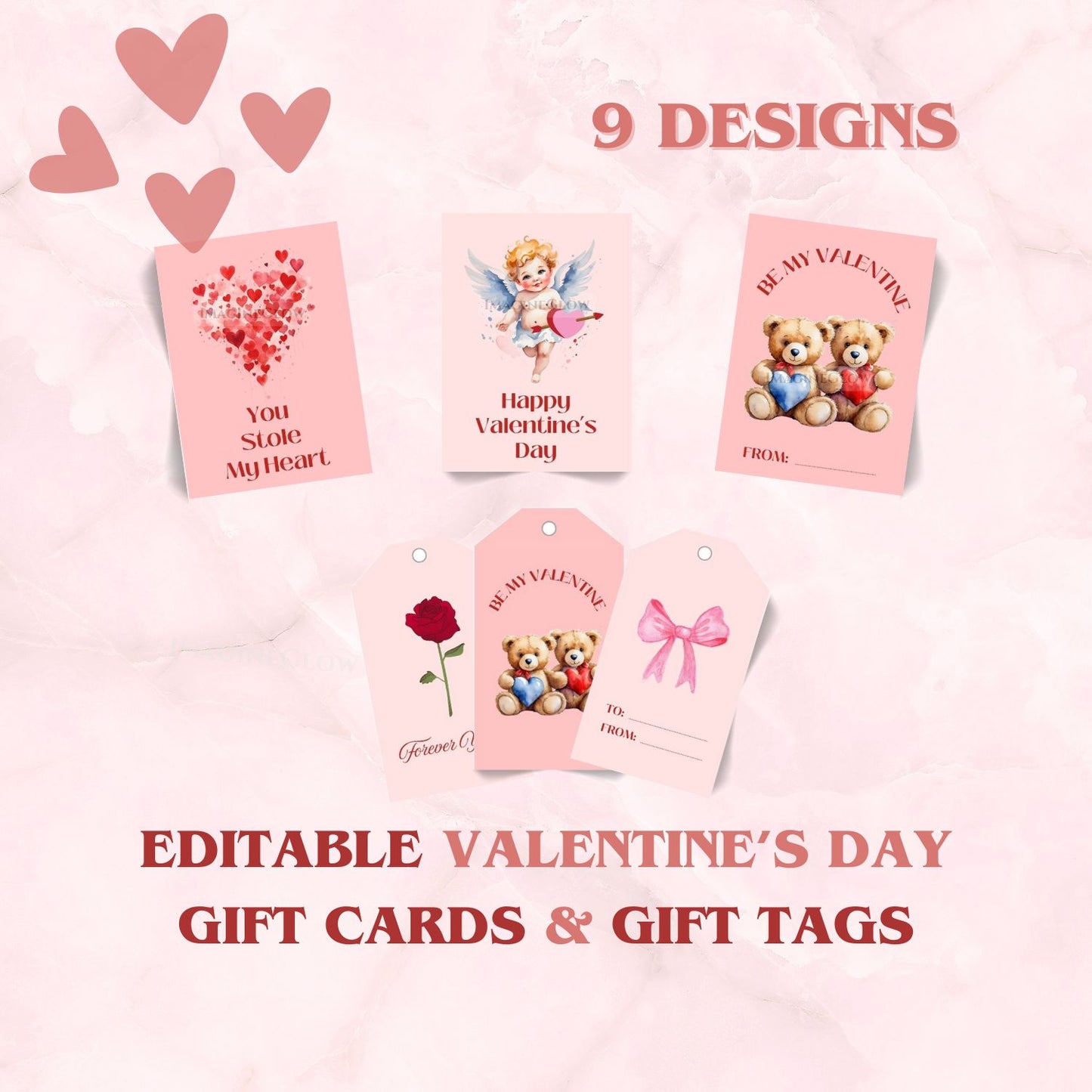Editable Valentine's Day gift tags for kids and friends
