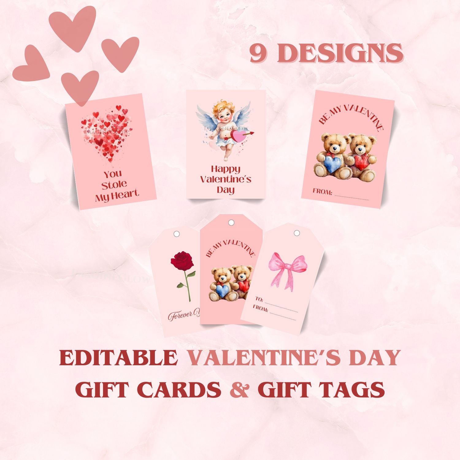 Editable Valentine's Day gift tags for kids and friends