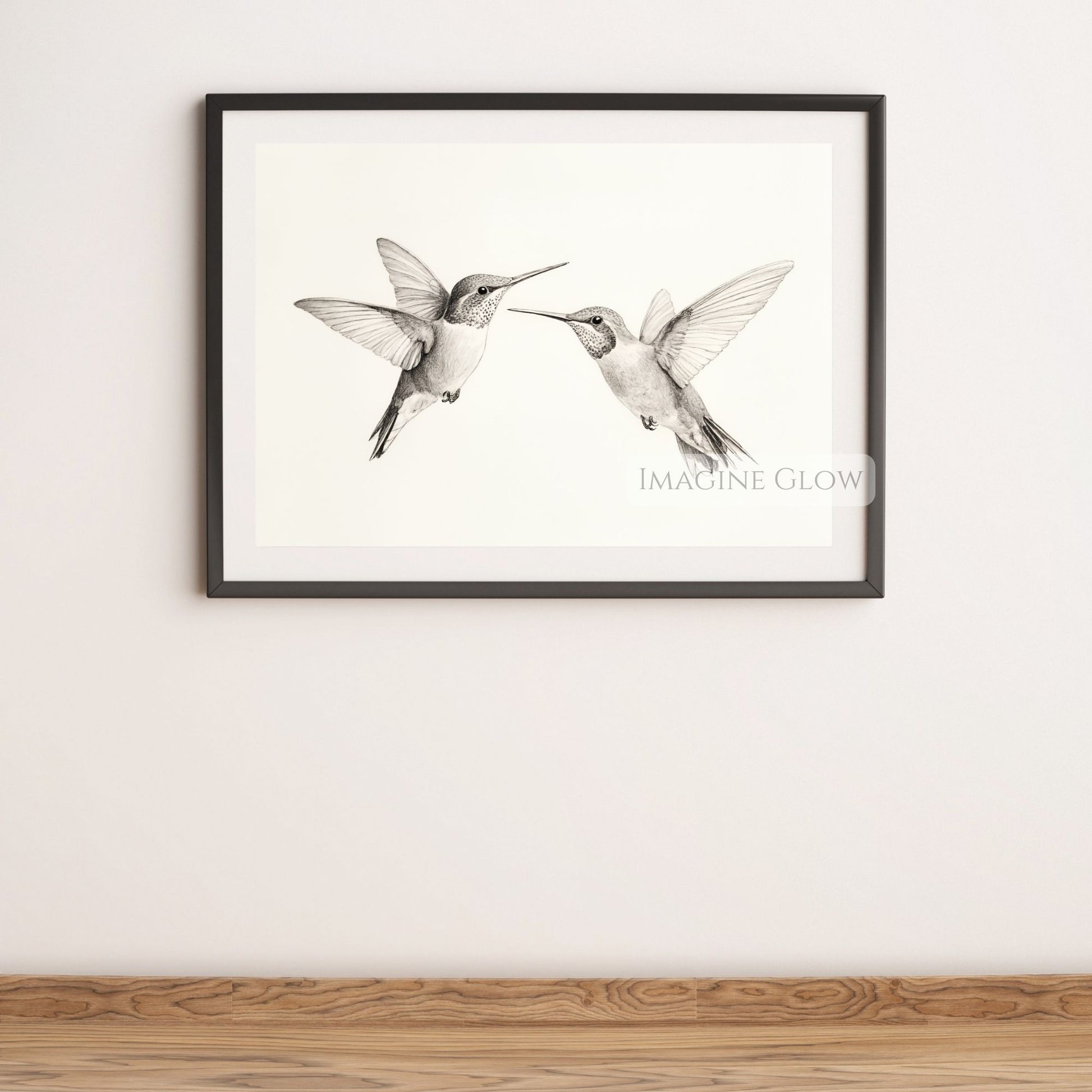 Vintage-style hummingbird sketch for bird lovers.