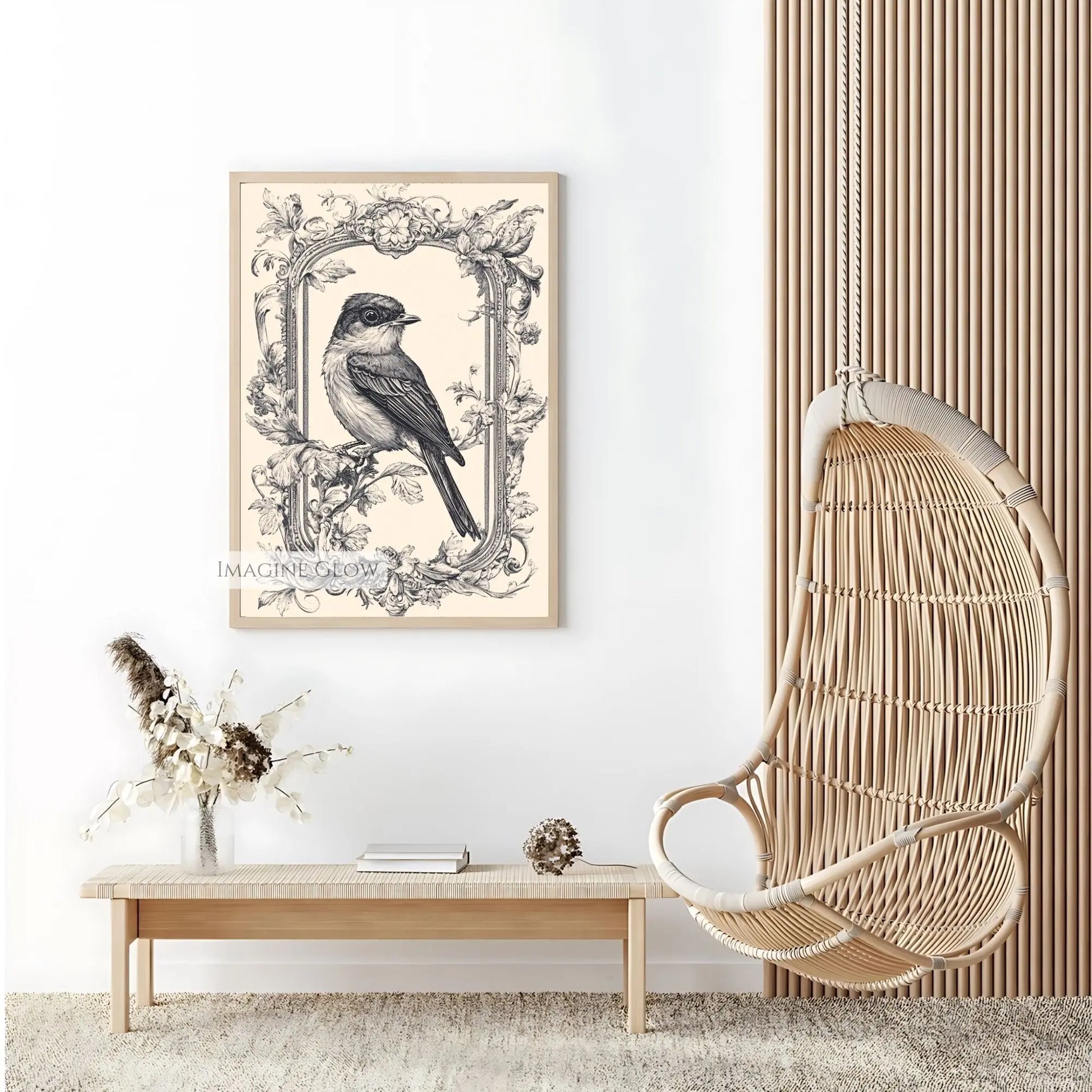 Vintage bird print for nature lovers and collectors.