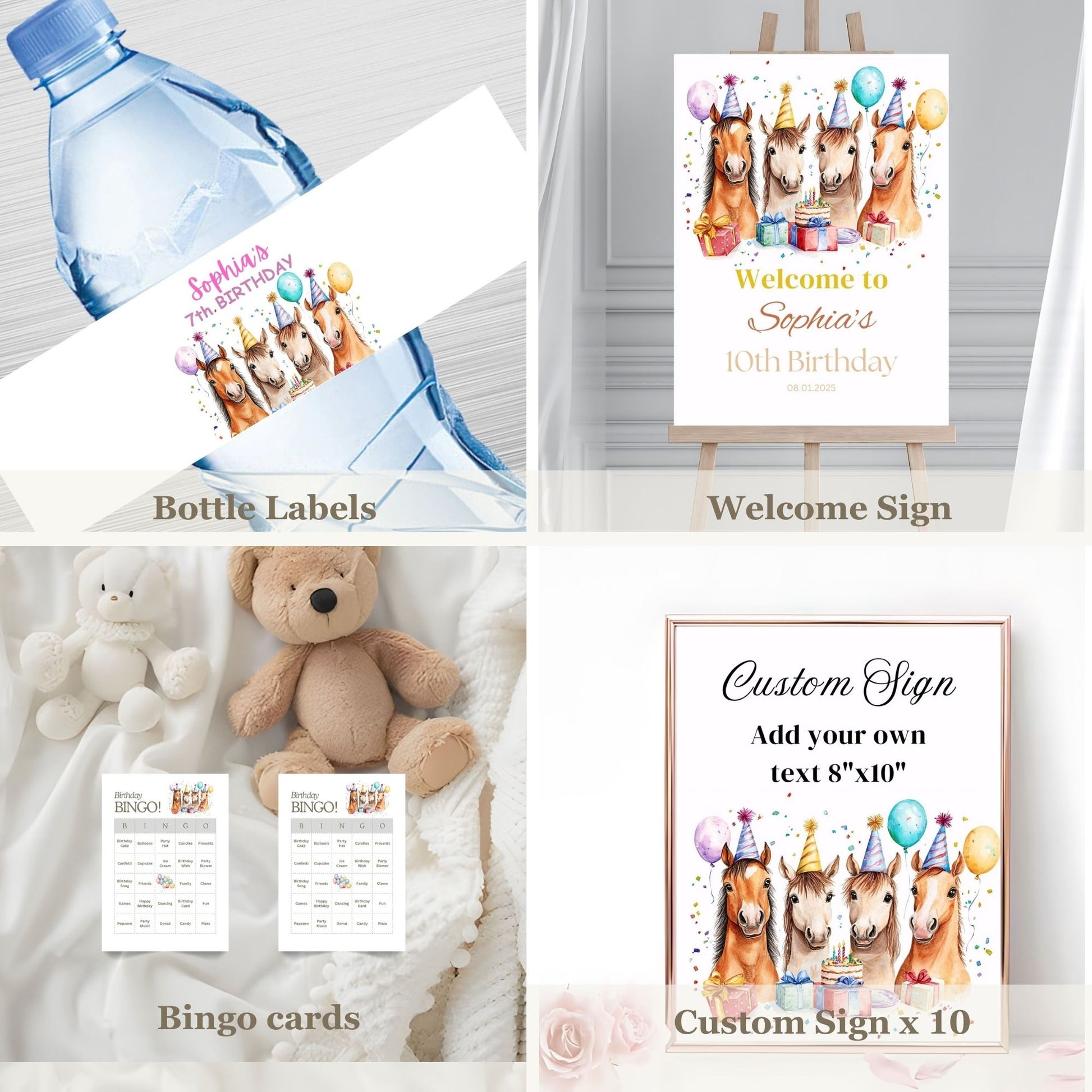 Pony party supplies digital download