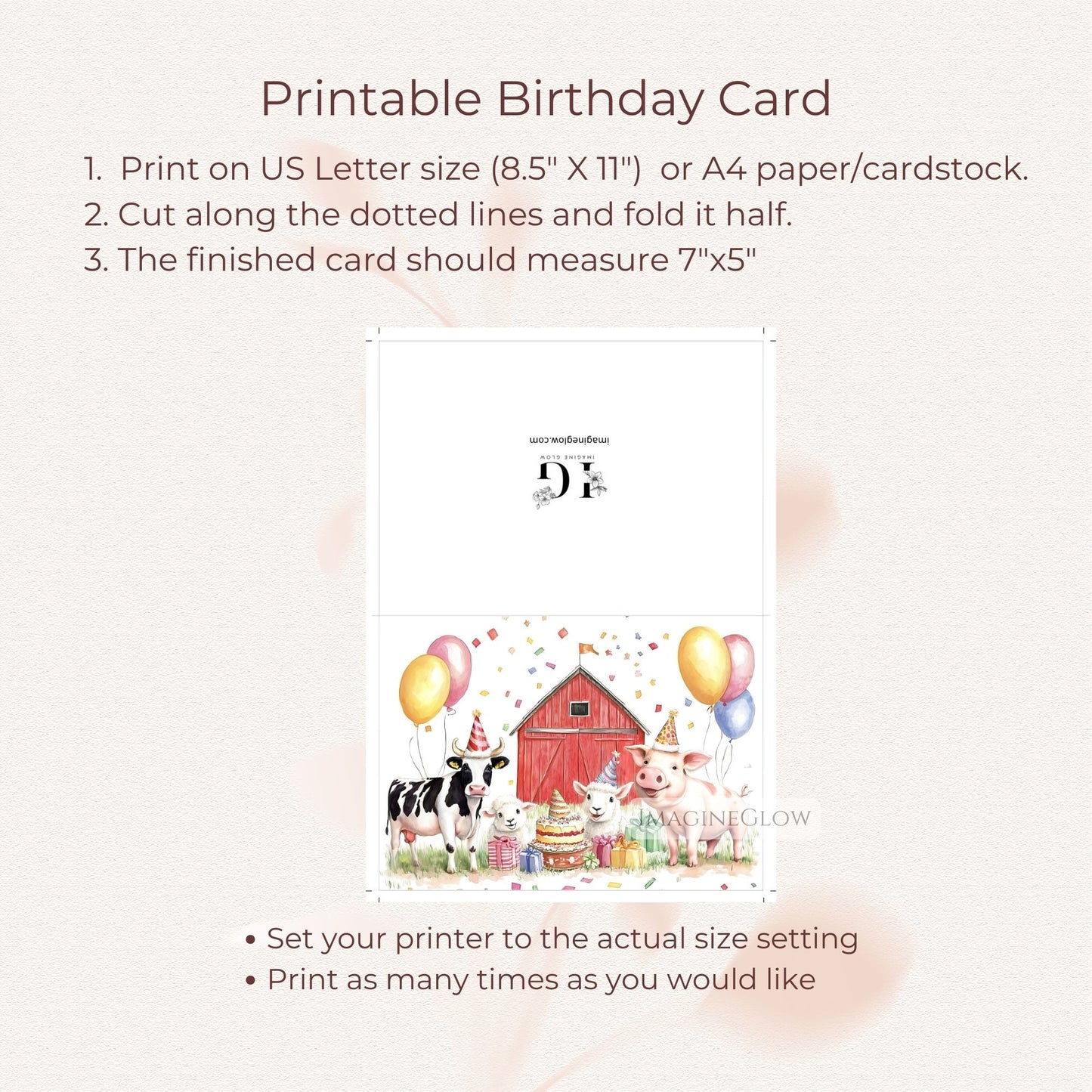 kids farm animal greeting card
barnyard animals birthday printable
country farm birthday greeting card
farm animal art birthday card