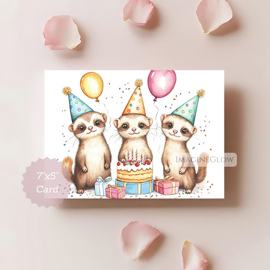 Ferret birthday card
Cute ferret greeting card
Printable ferret birthday card