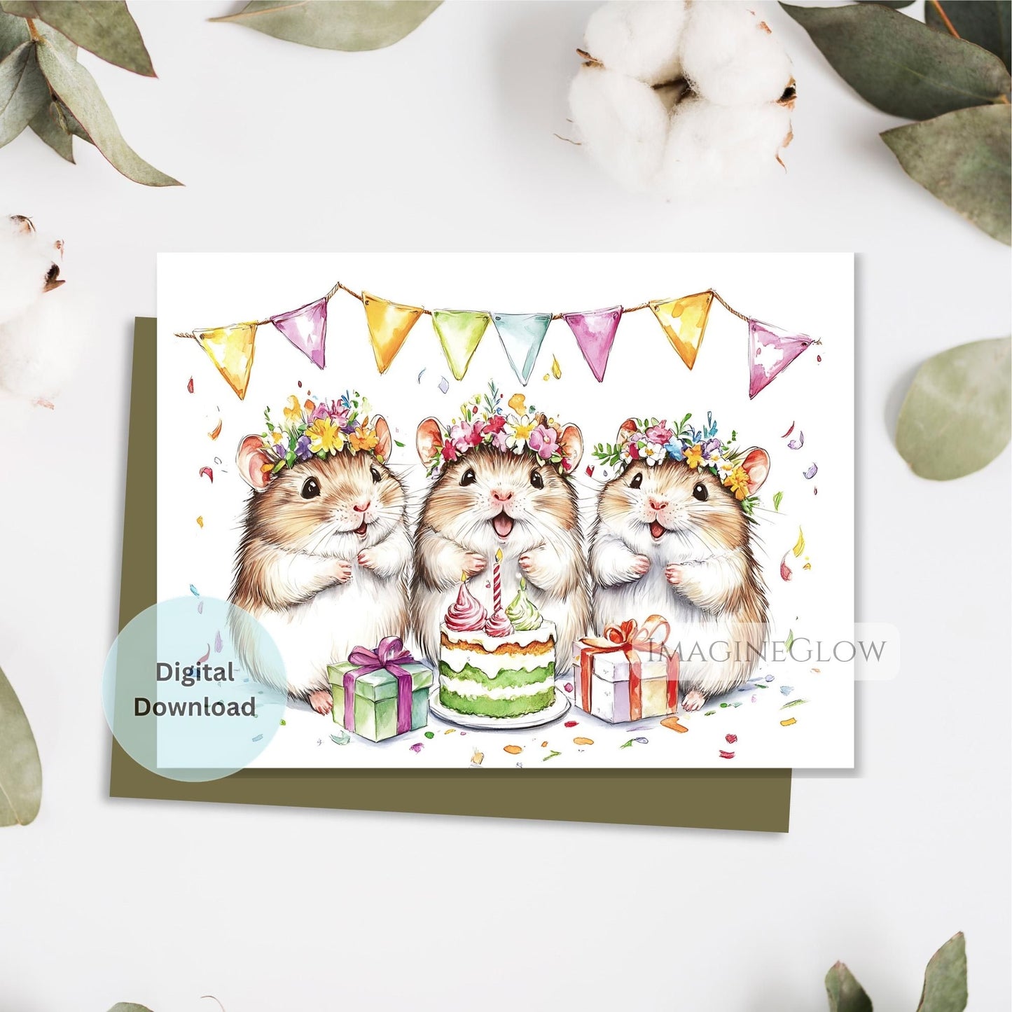 printable hamster birthday card
small pet birthday card
animal lover birthday card
