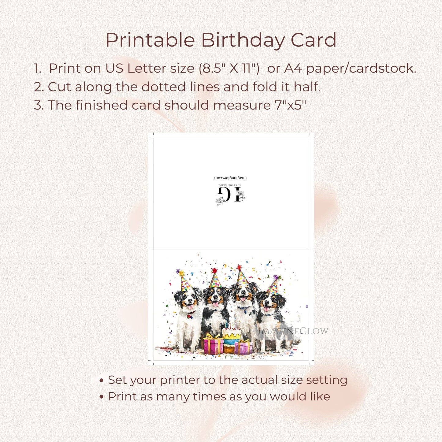 cute miniature shepherd dog birthday
digital birthday card for dog lovers