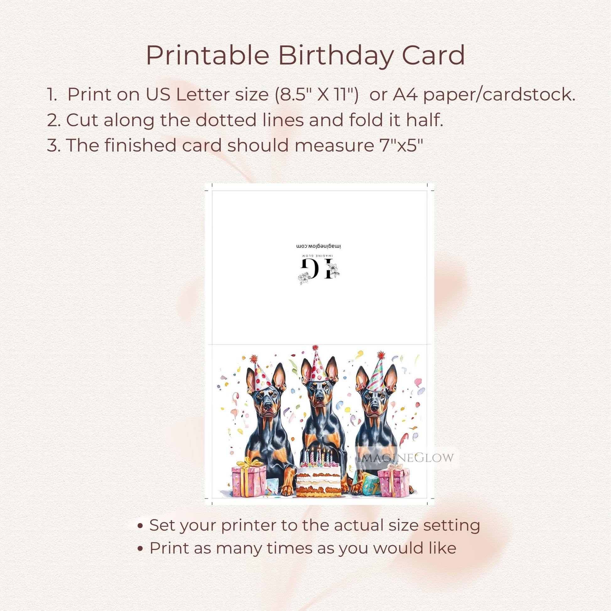 funny Doberman dog birthday card
Doberman digital birthday card
Doberman greeting card printable