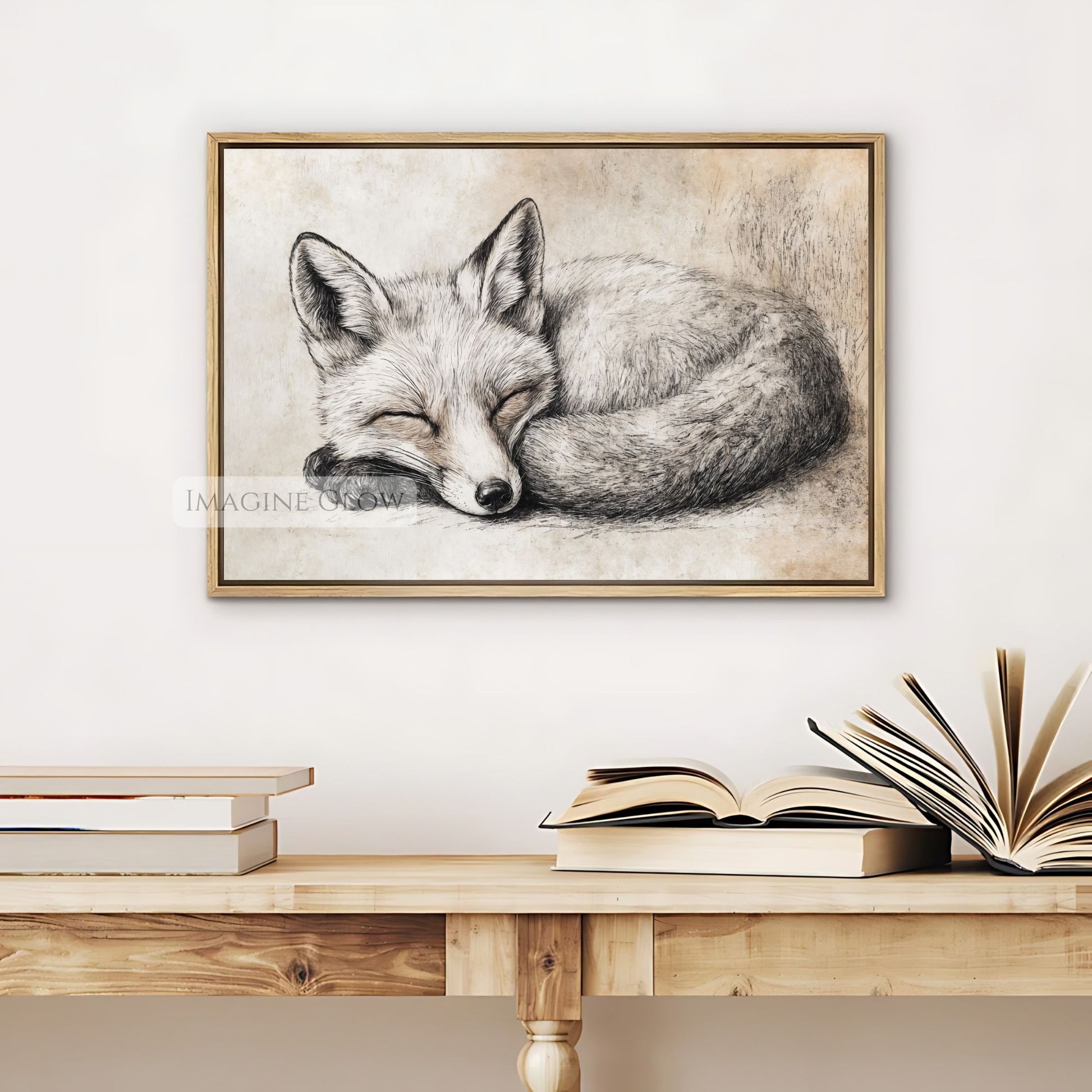 Elegant woodland fox artwork for nature lovers.