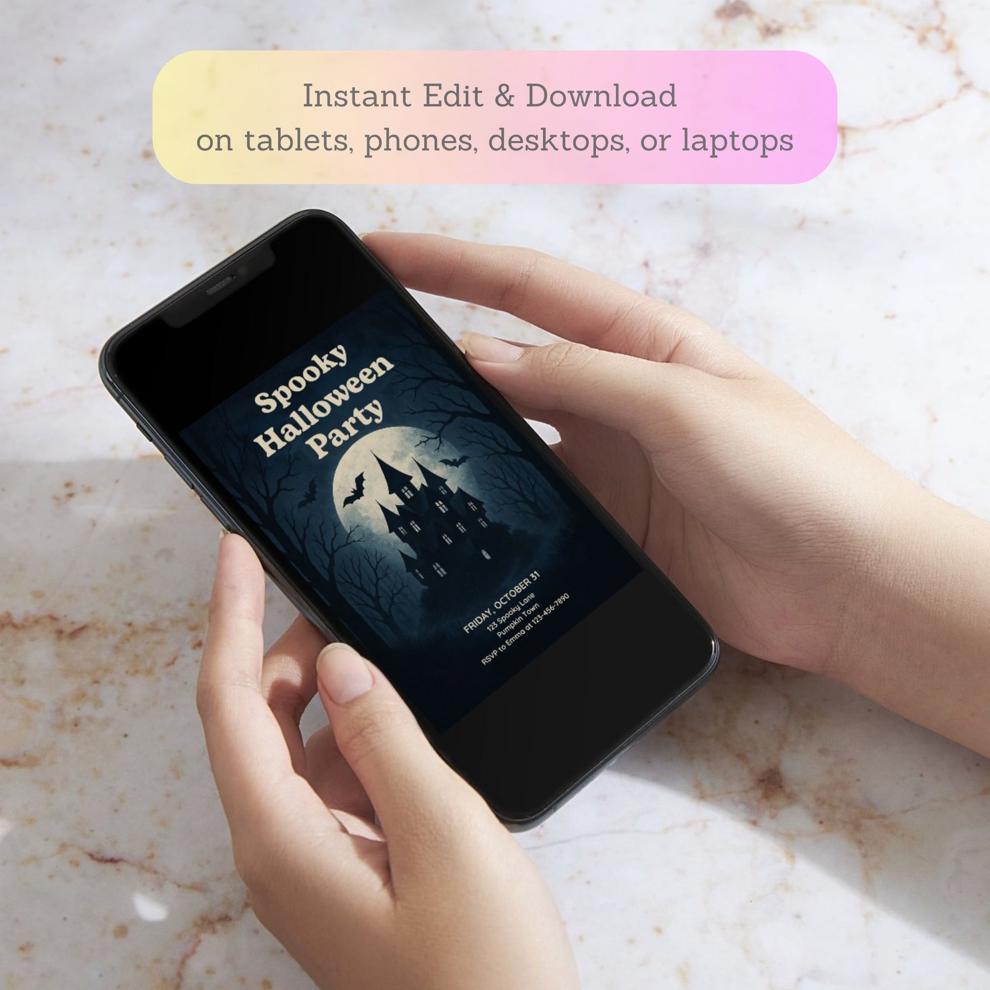 spooky halloween party invitation
editable ghost party invite
haunted house halloween invitation
printable spooky halloween evite
kids halloween spooky invite