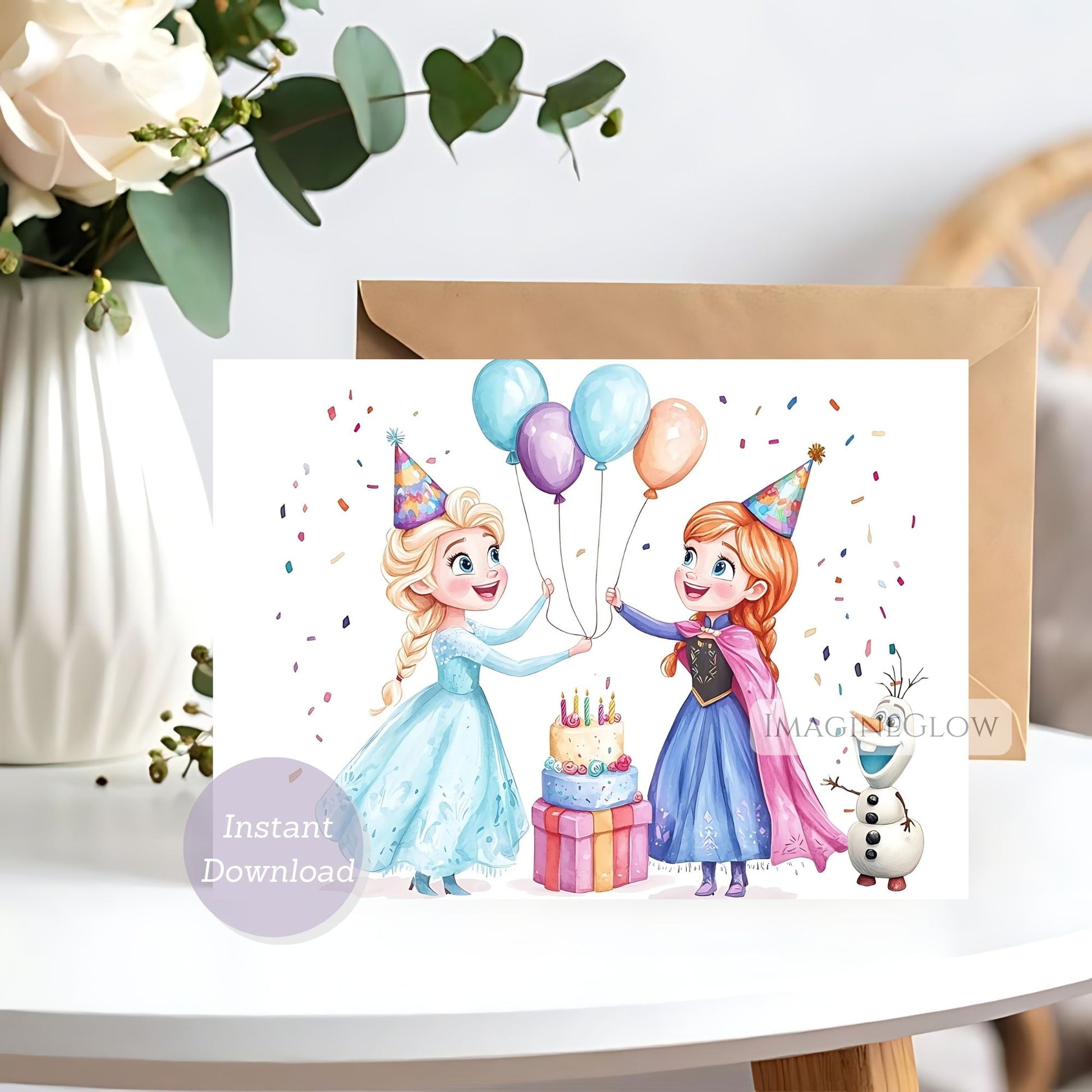 frozen birthday card printable
elsa and anna birthday card