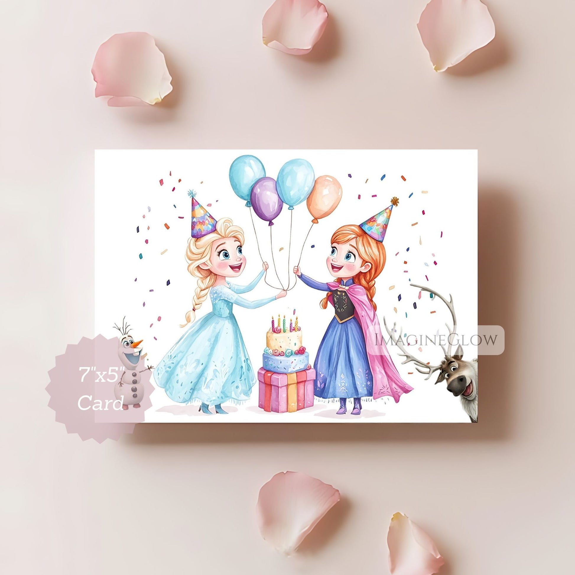 Ice princess themed greeting card
Frozen card for kids