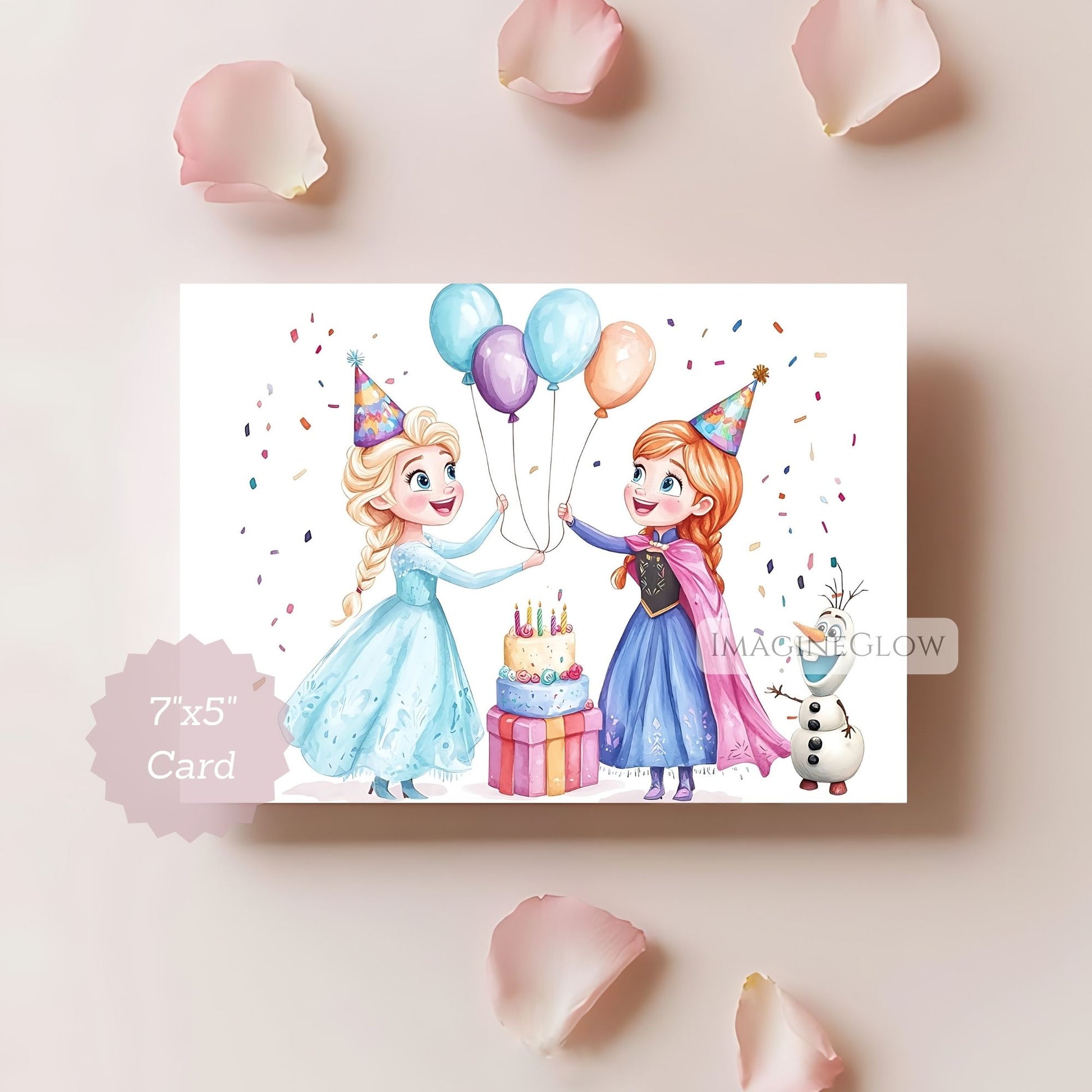 princess birthday card digital download
frozen themed greeting card