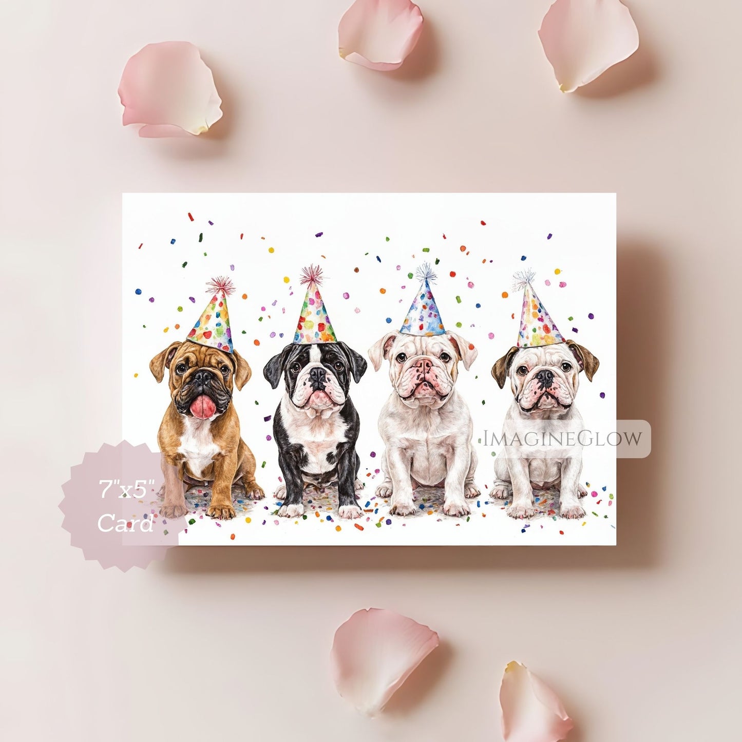 Bulldog Birthday Card – Puppy Printable Digital Card